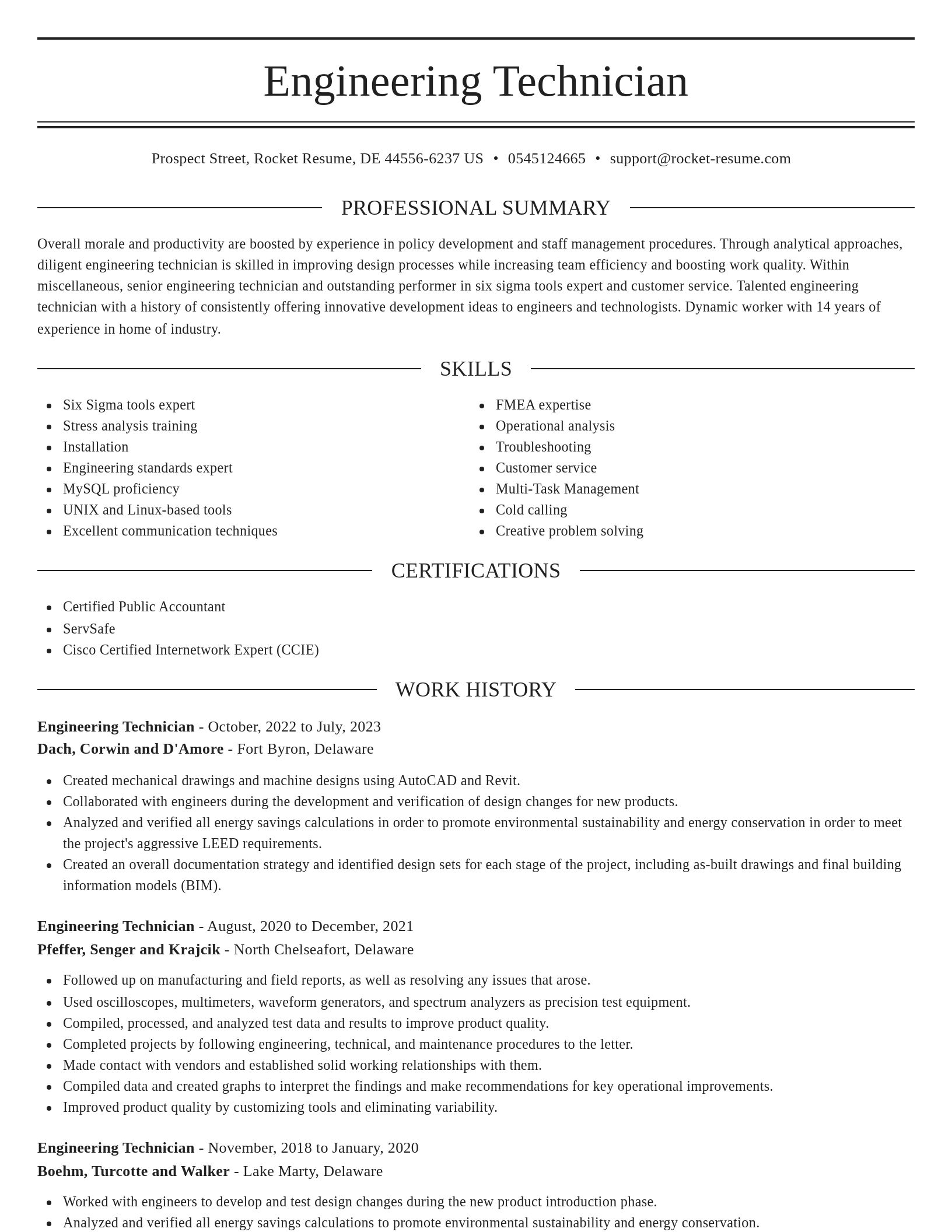 Elegant resume template