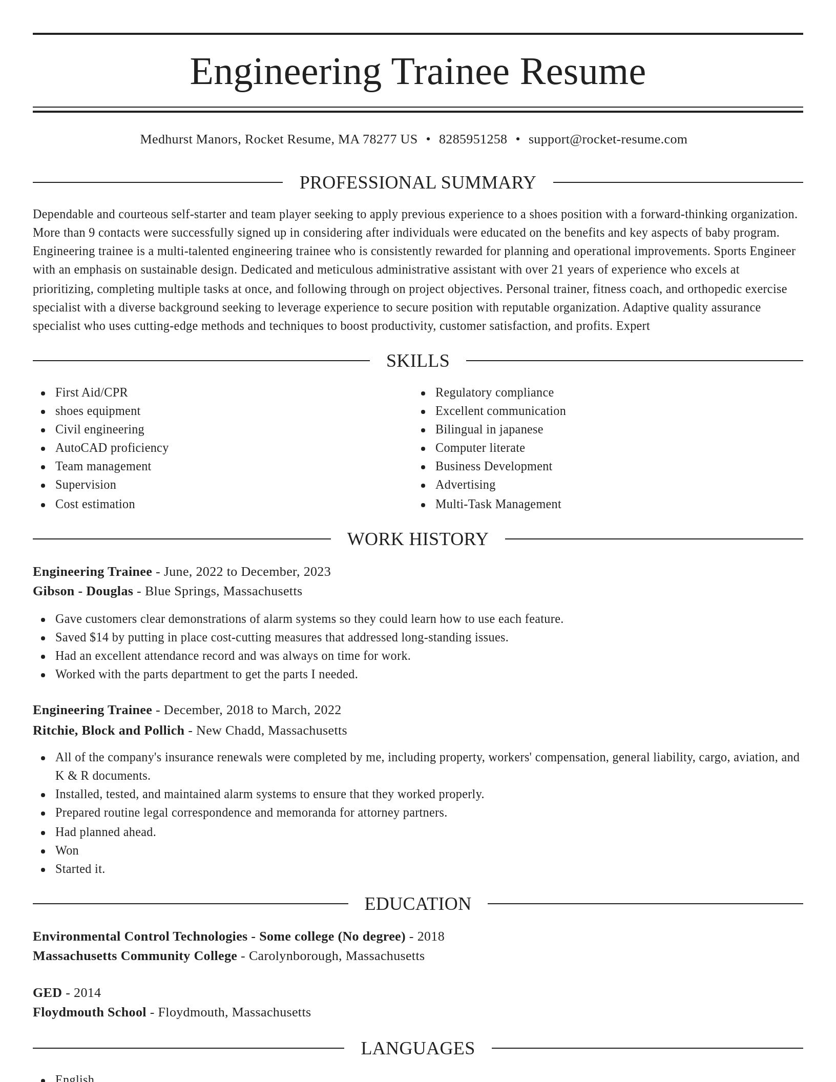 Elegant resume template