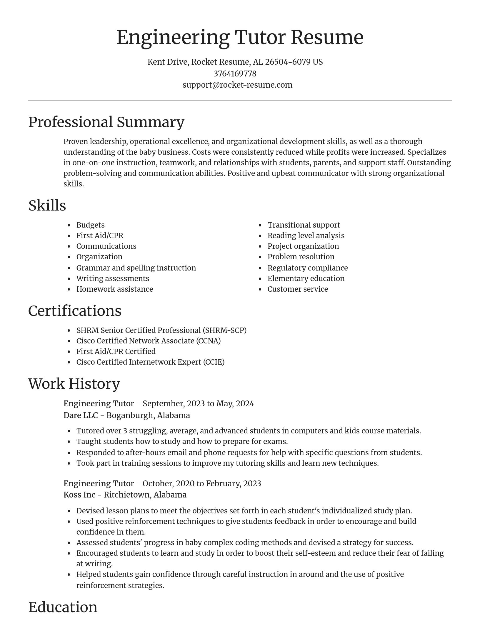 Focal Point resume template