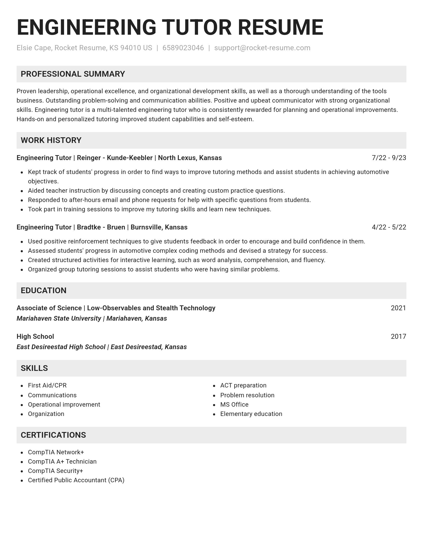 Genius resume template