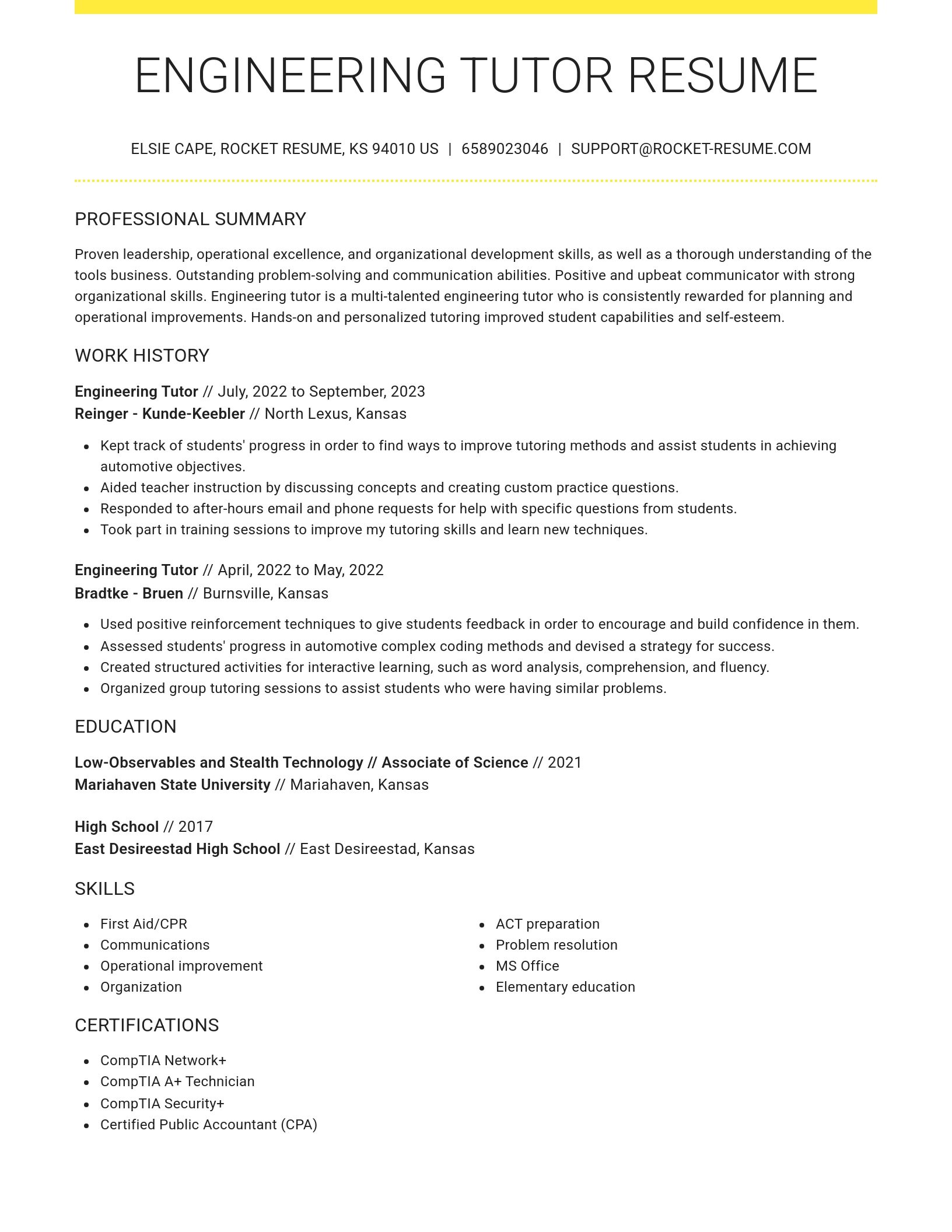 Grand resume template