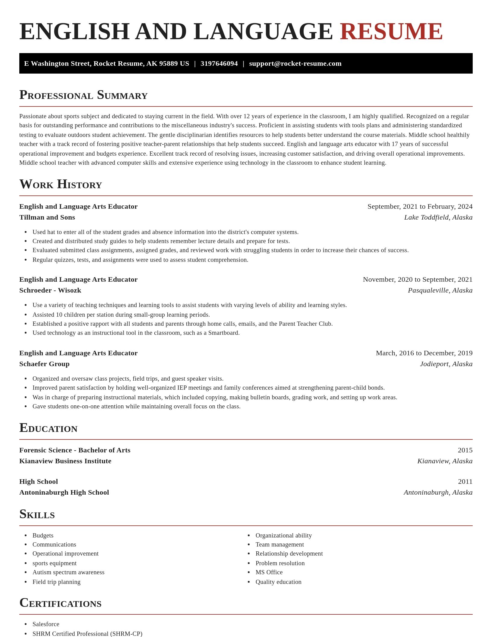 Exquisite resume template