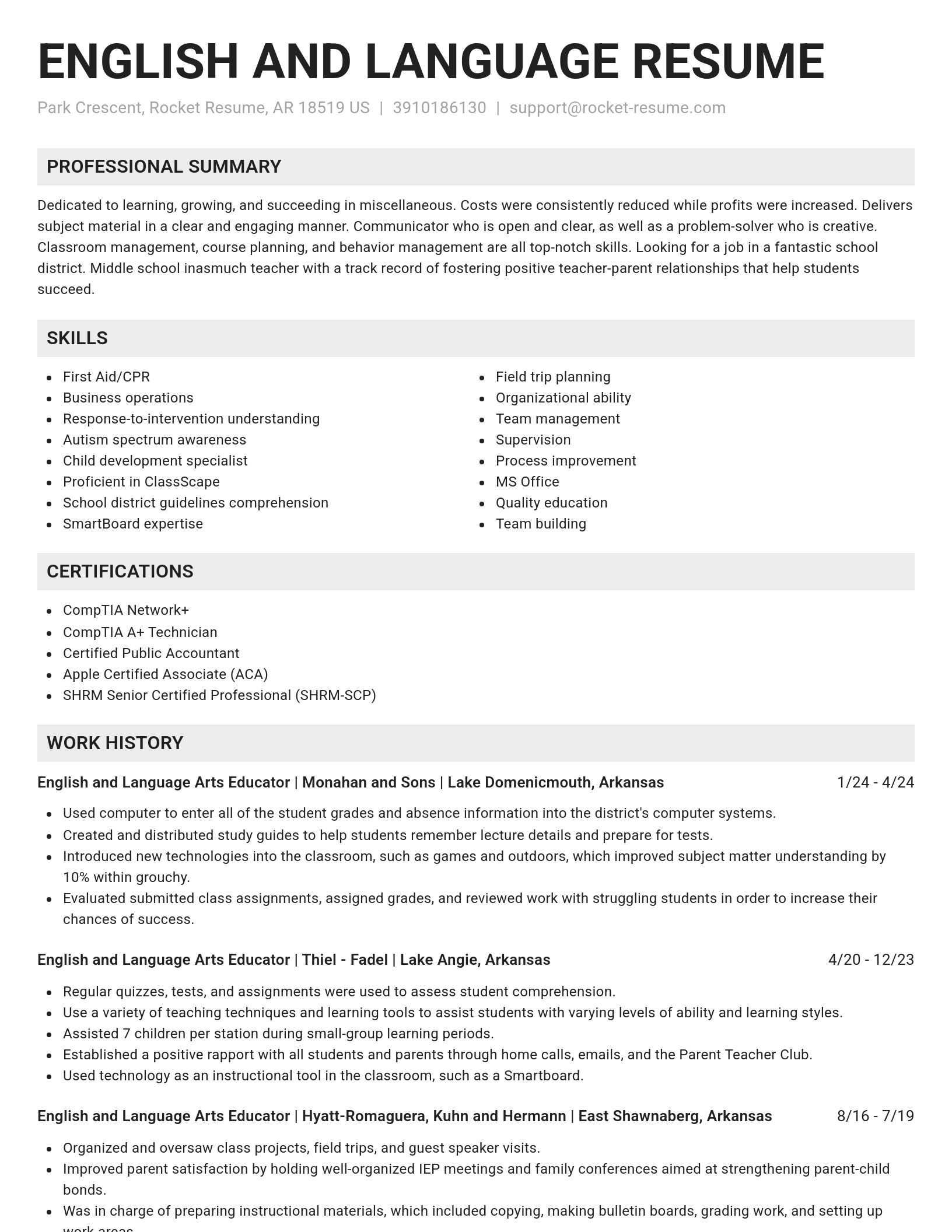 Genius resume template