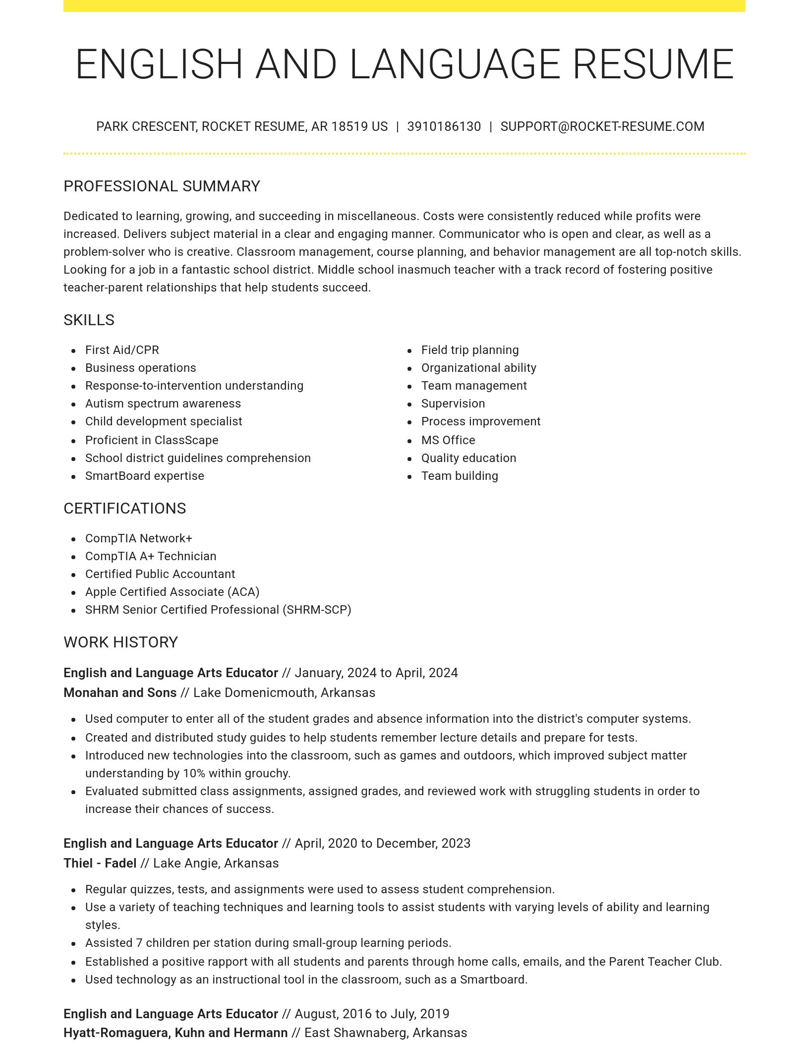 Grand resume template