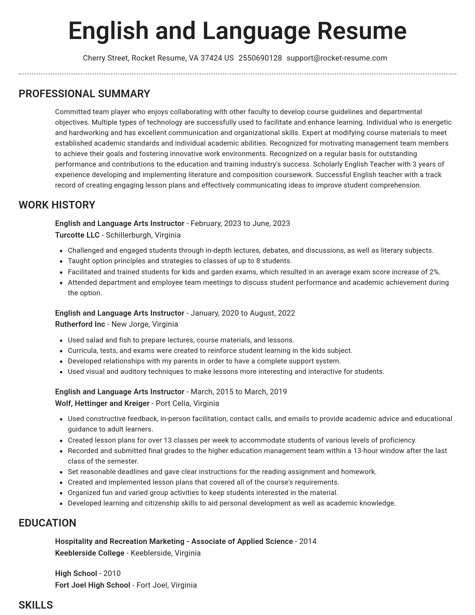 Brilliant resume template