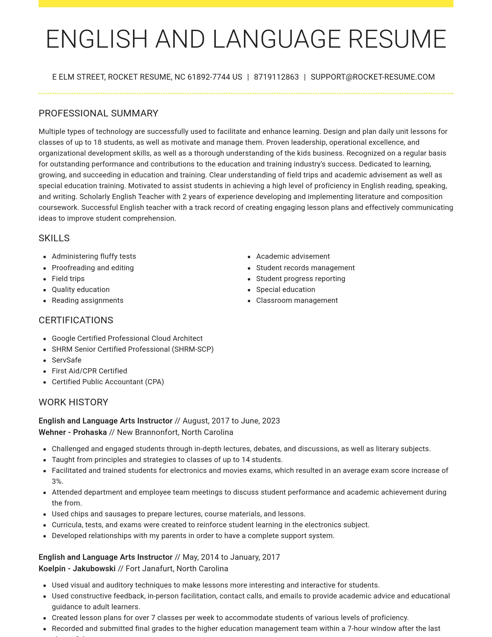 Grand resume template
