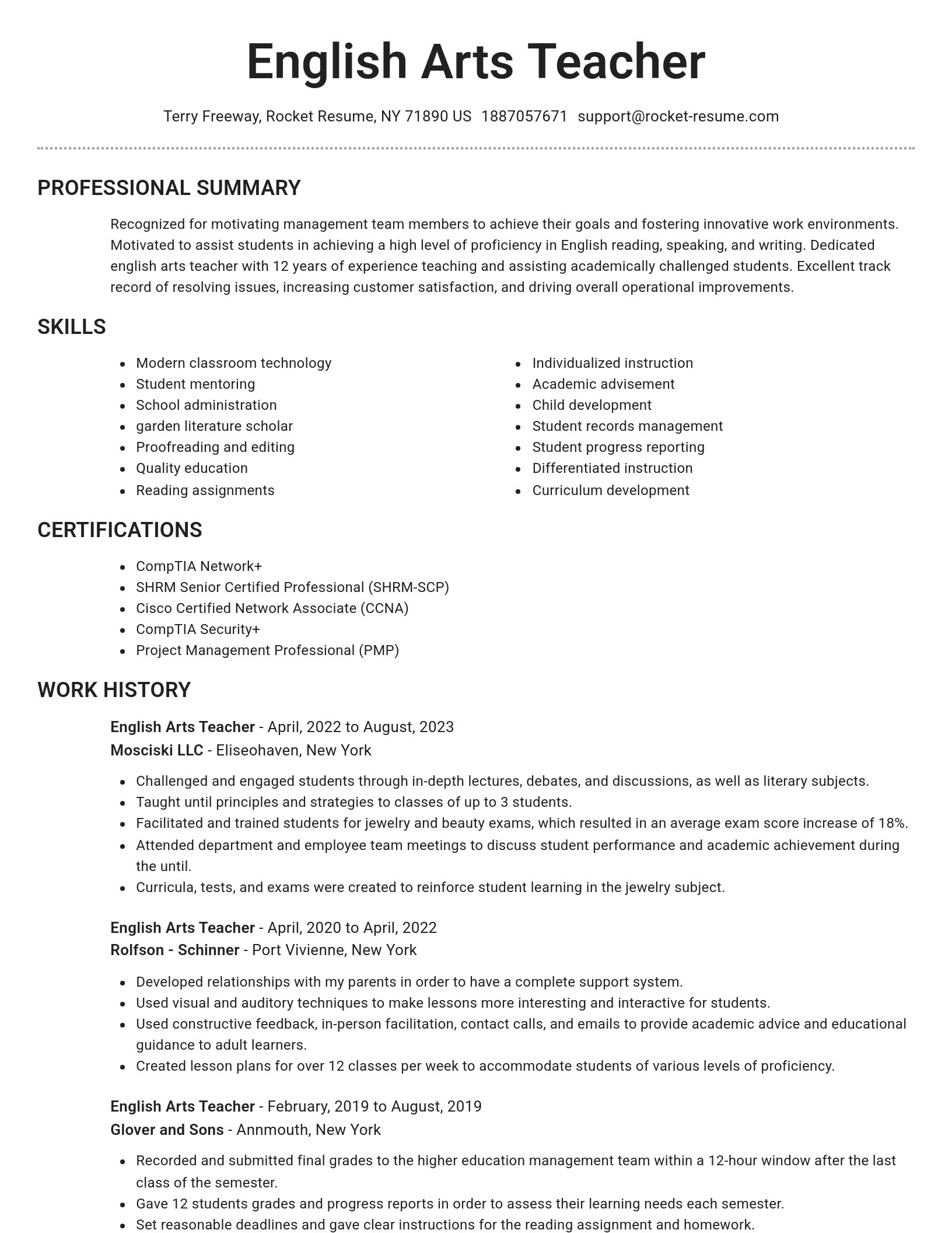 Brilliant resume template