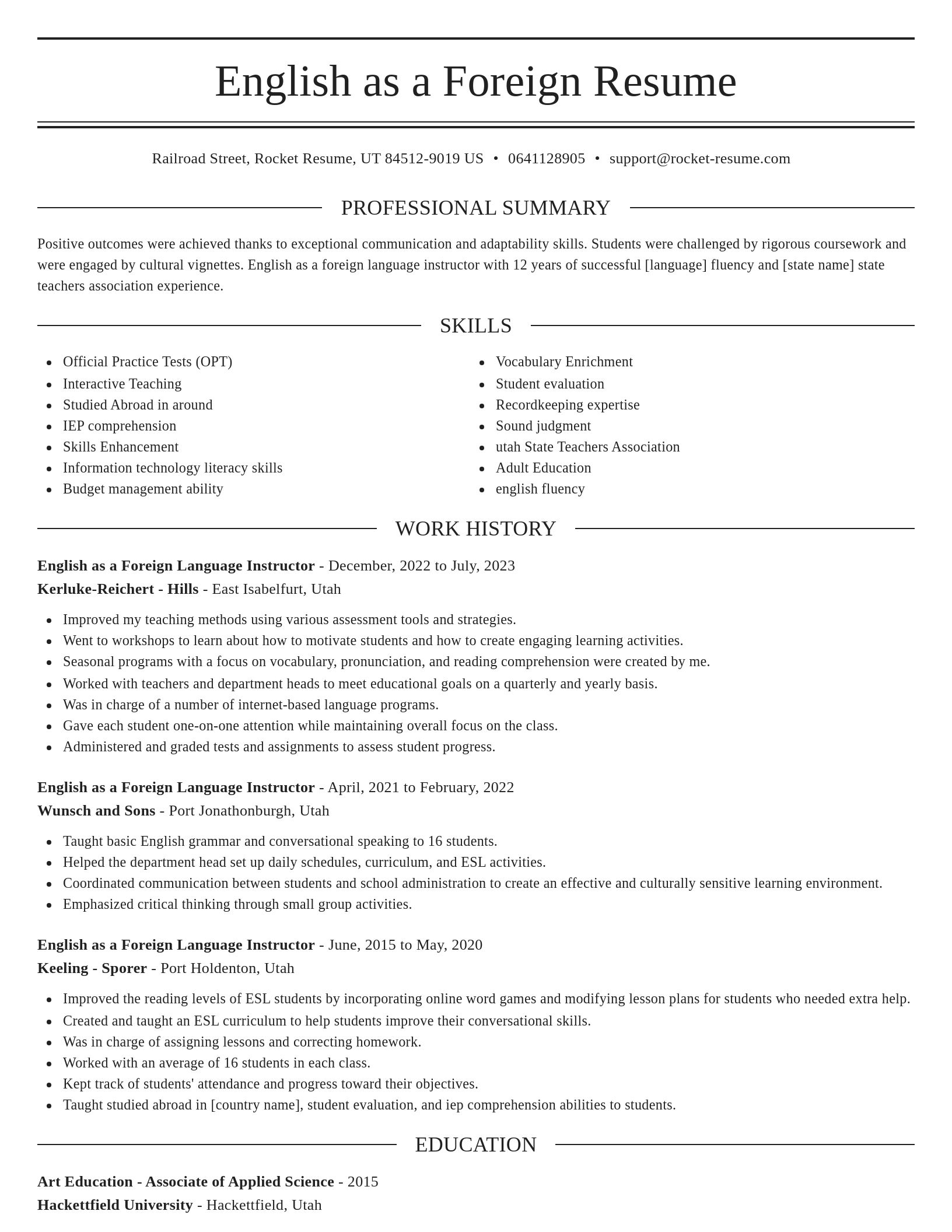Elegant resume template