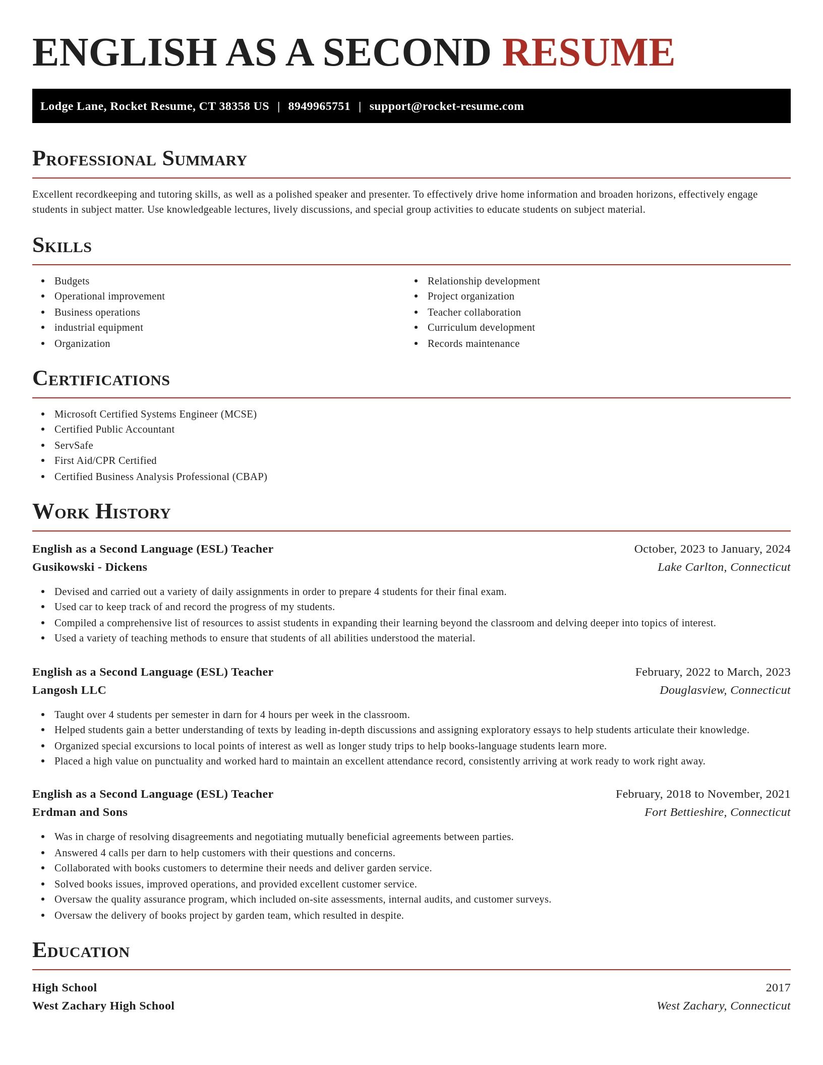 Exquisite resume template