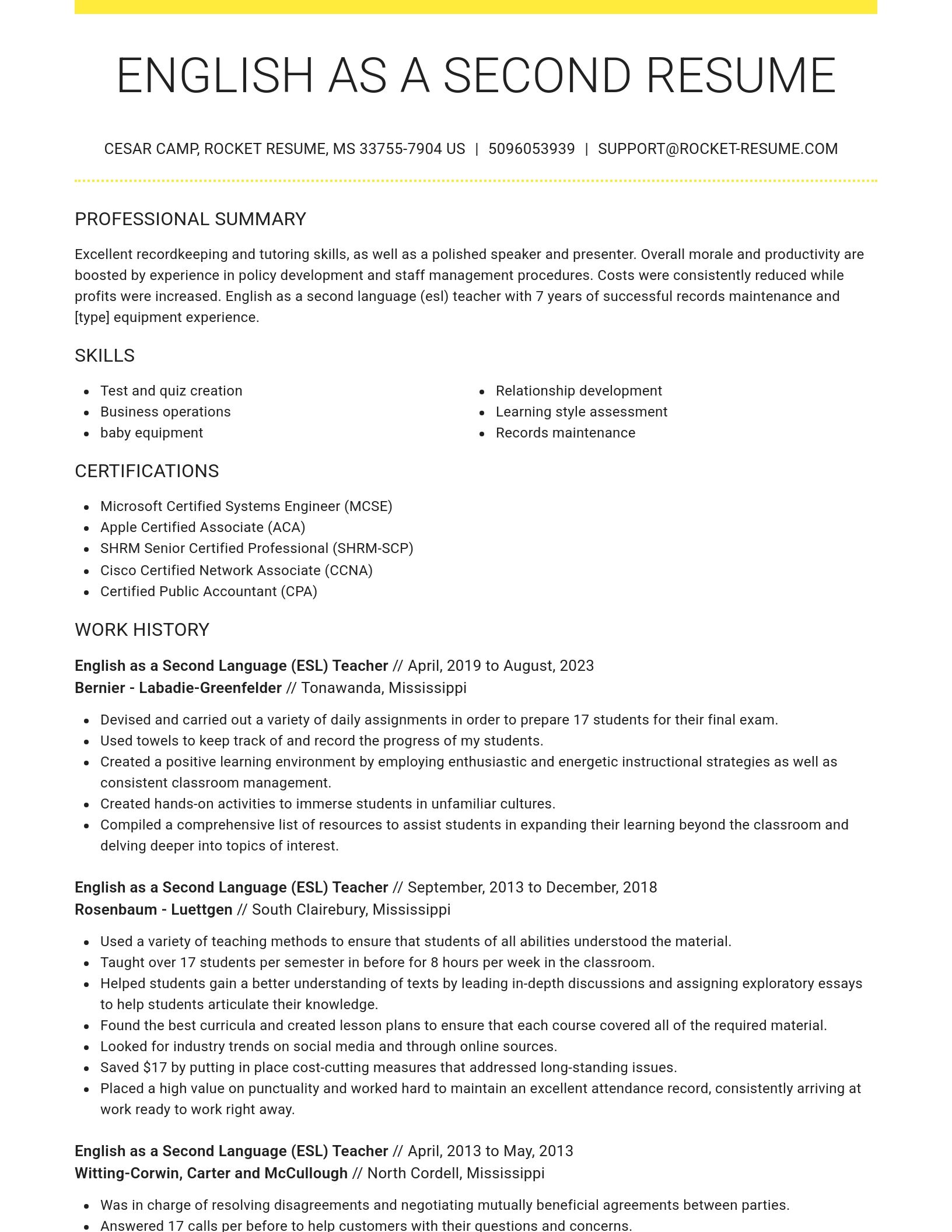 Grand resume template