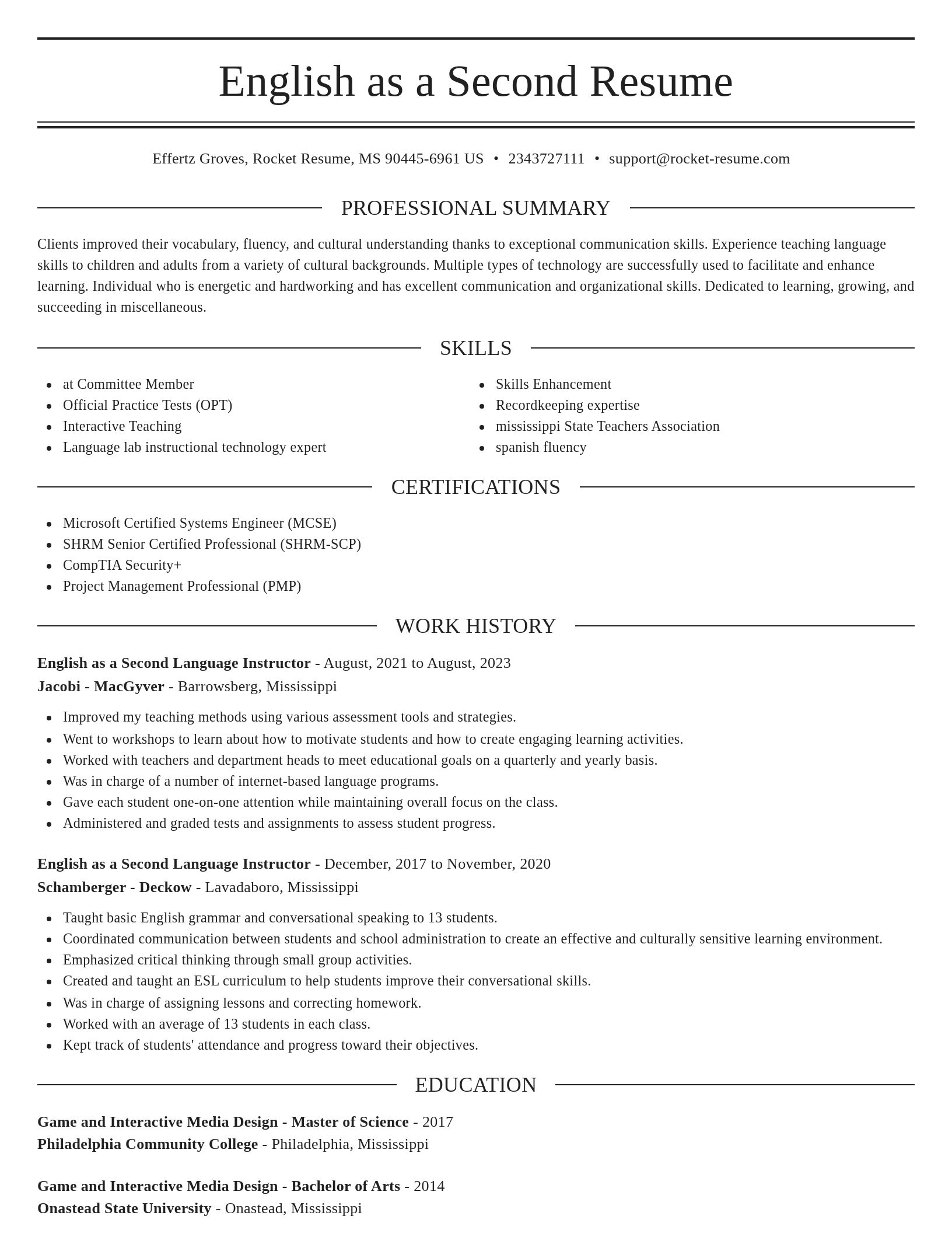 Elegant resume template