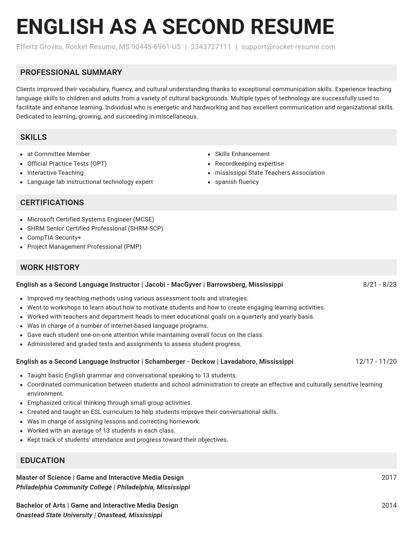 Genius resume template