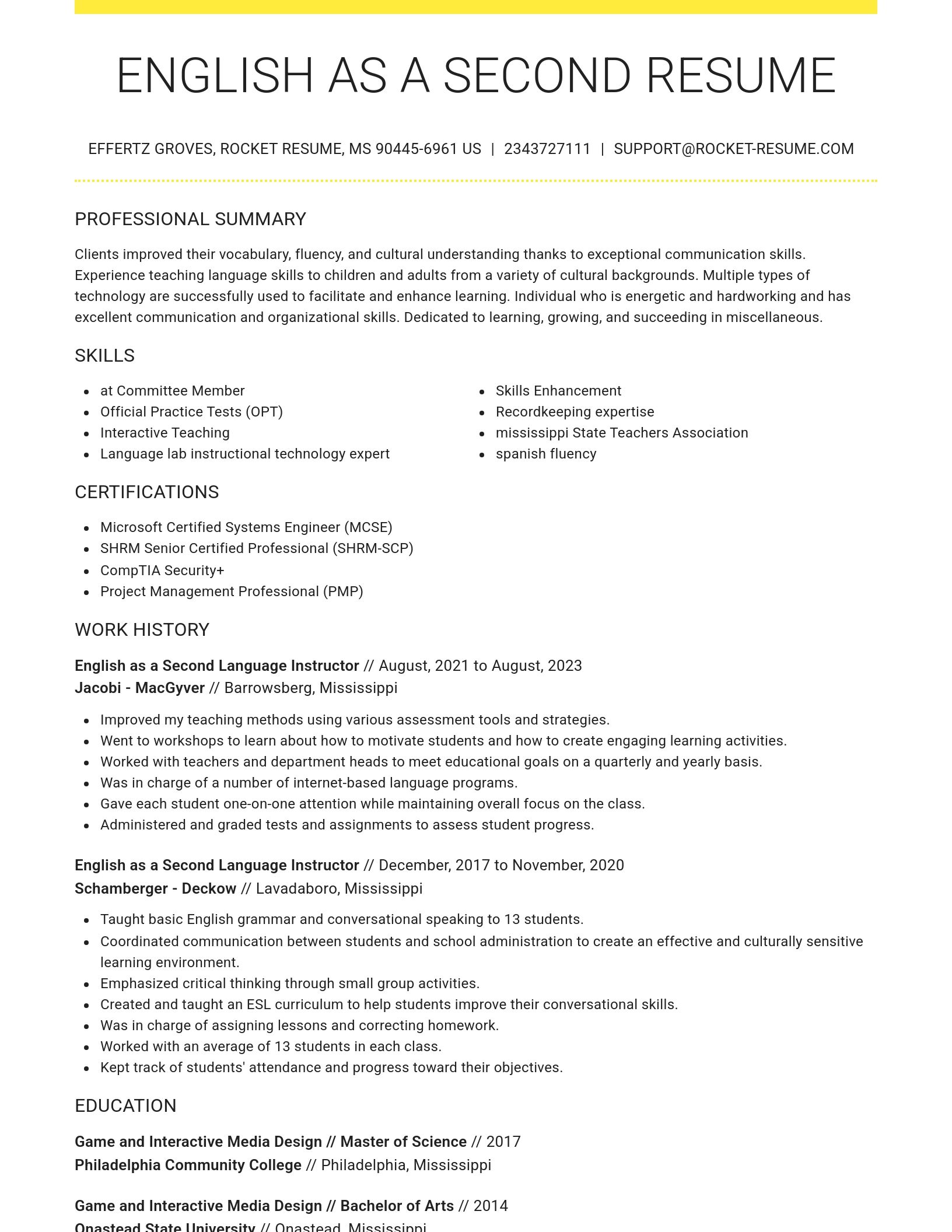 Grand resume template
