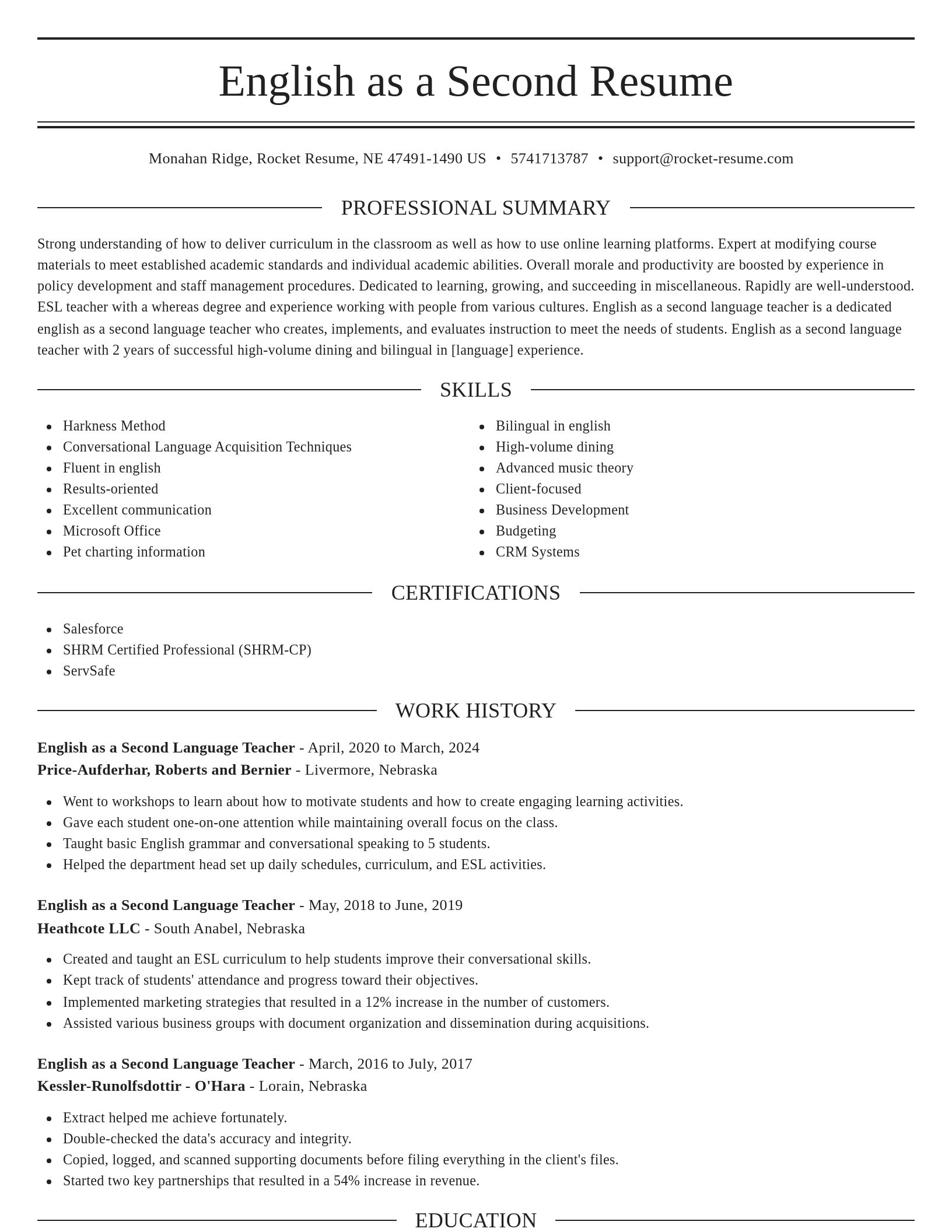 Elegant resume template