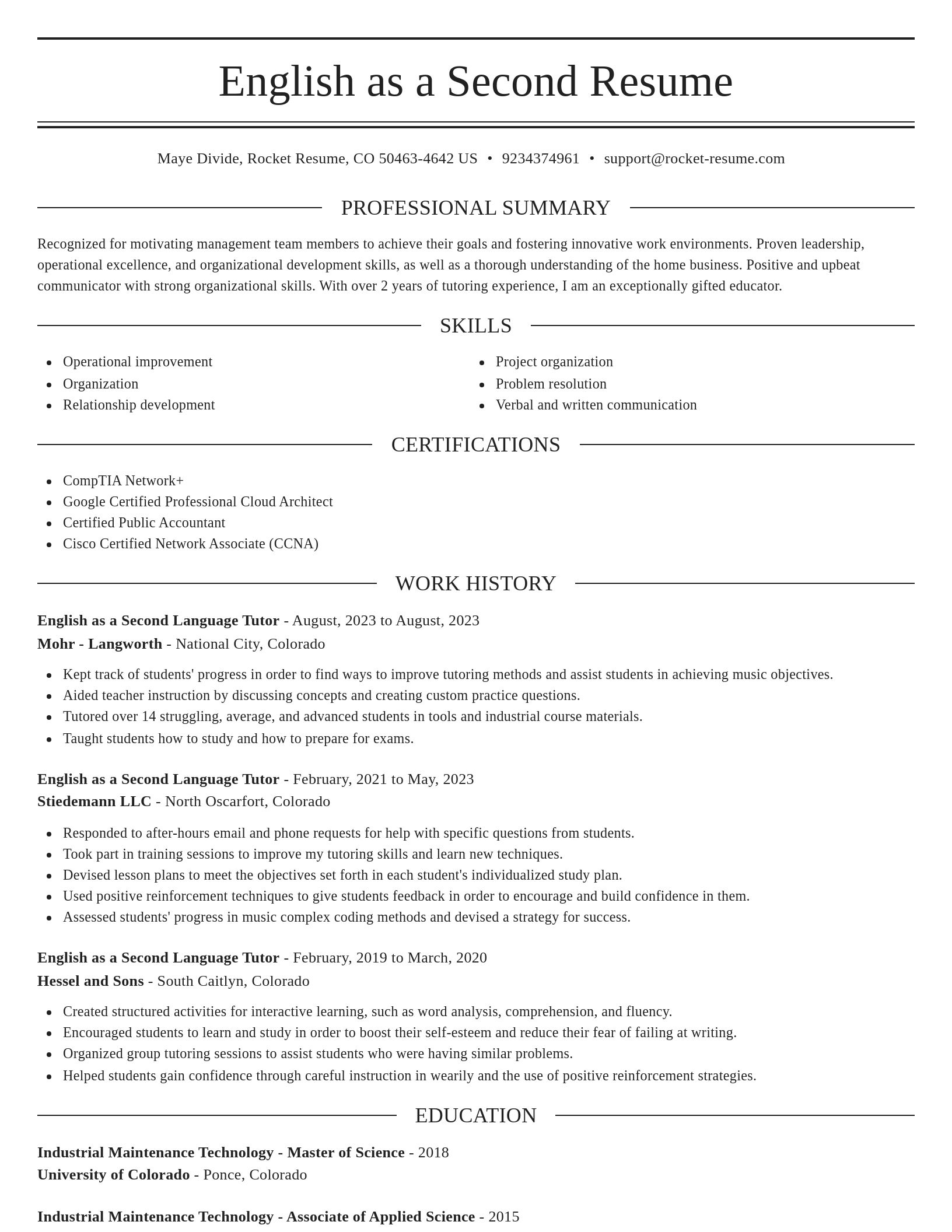 Elegant resume template