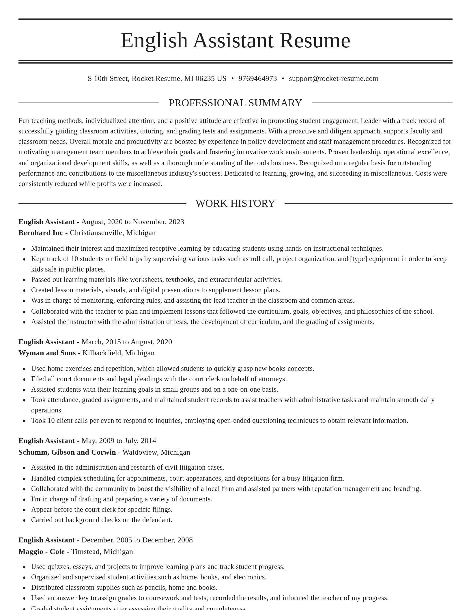 Elegant resume template