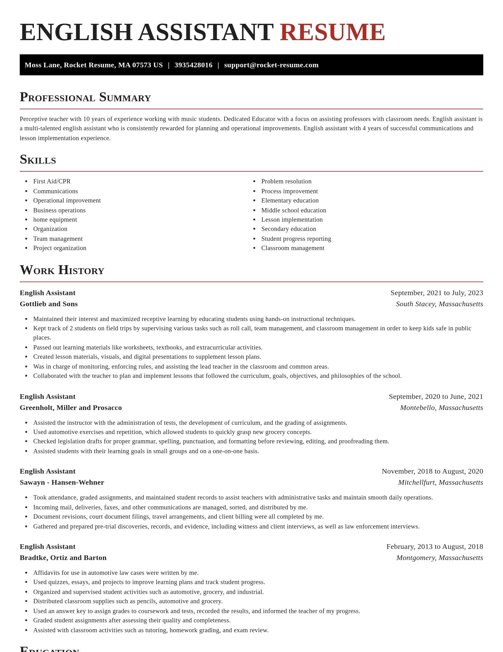 Exquisite resume template