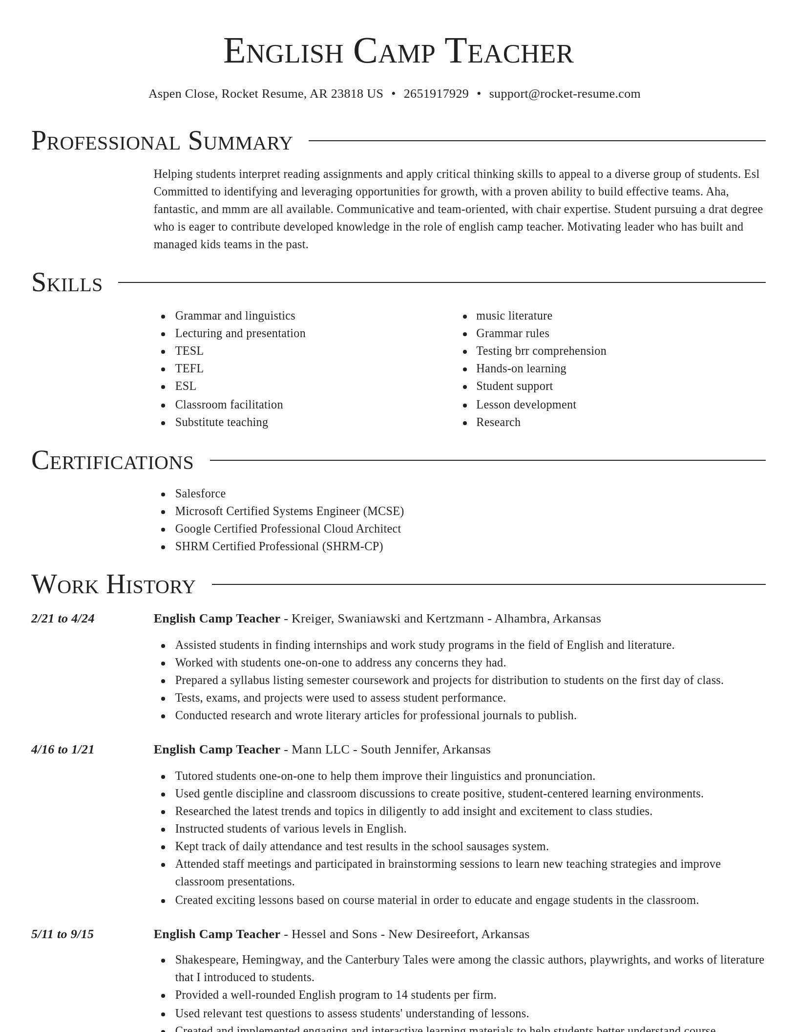 Director resume template