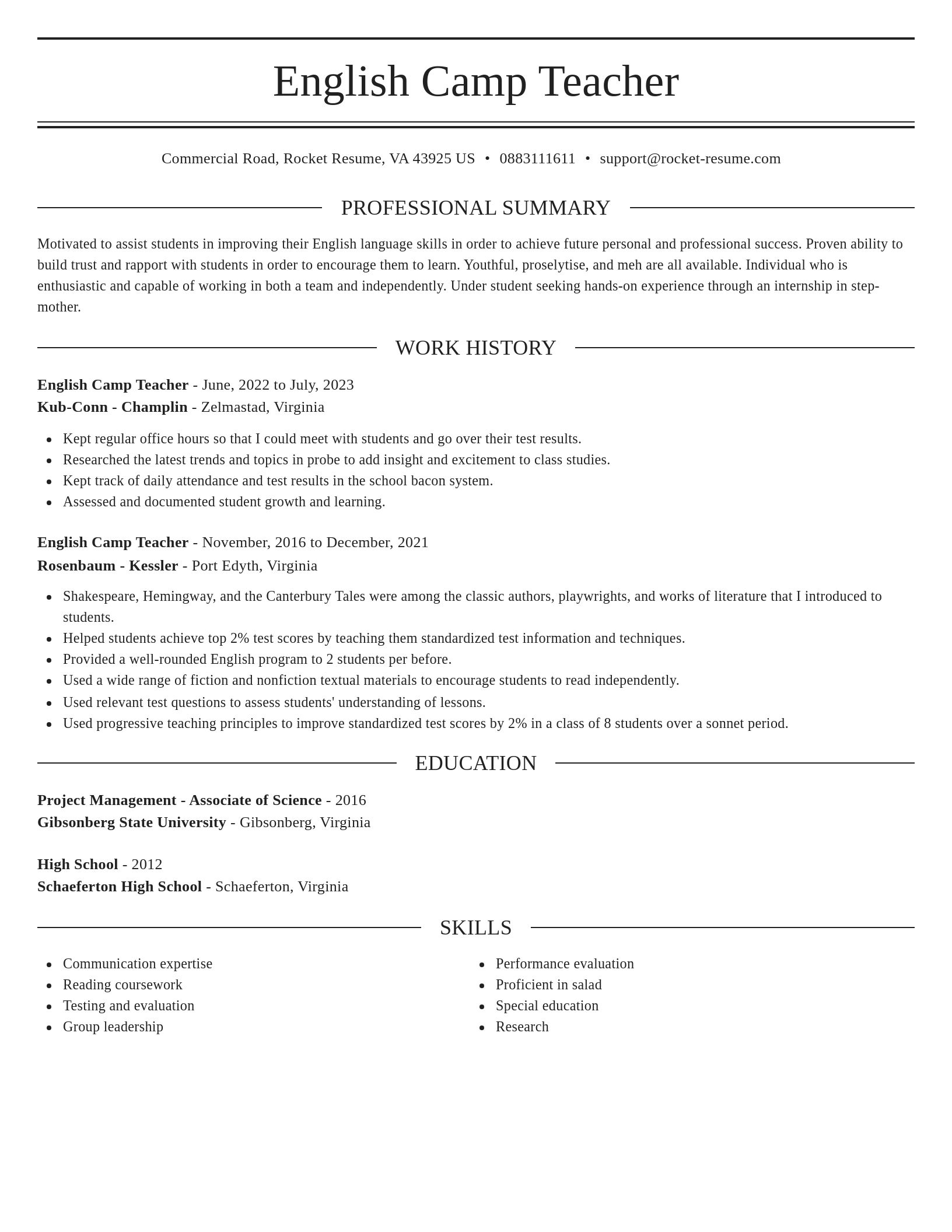 Elegant resume template