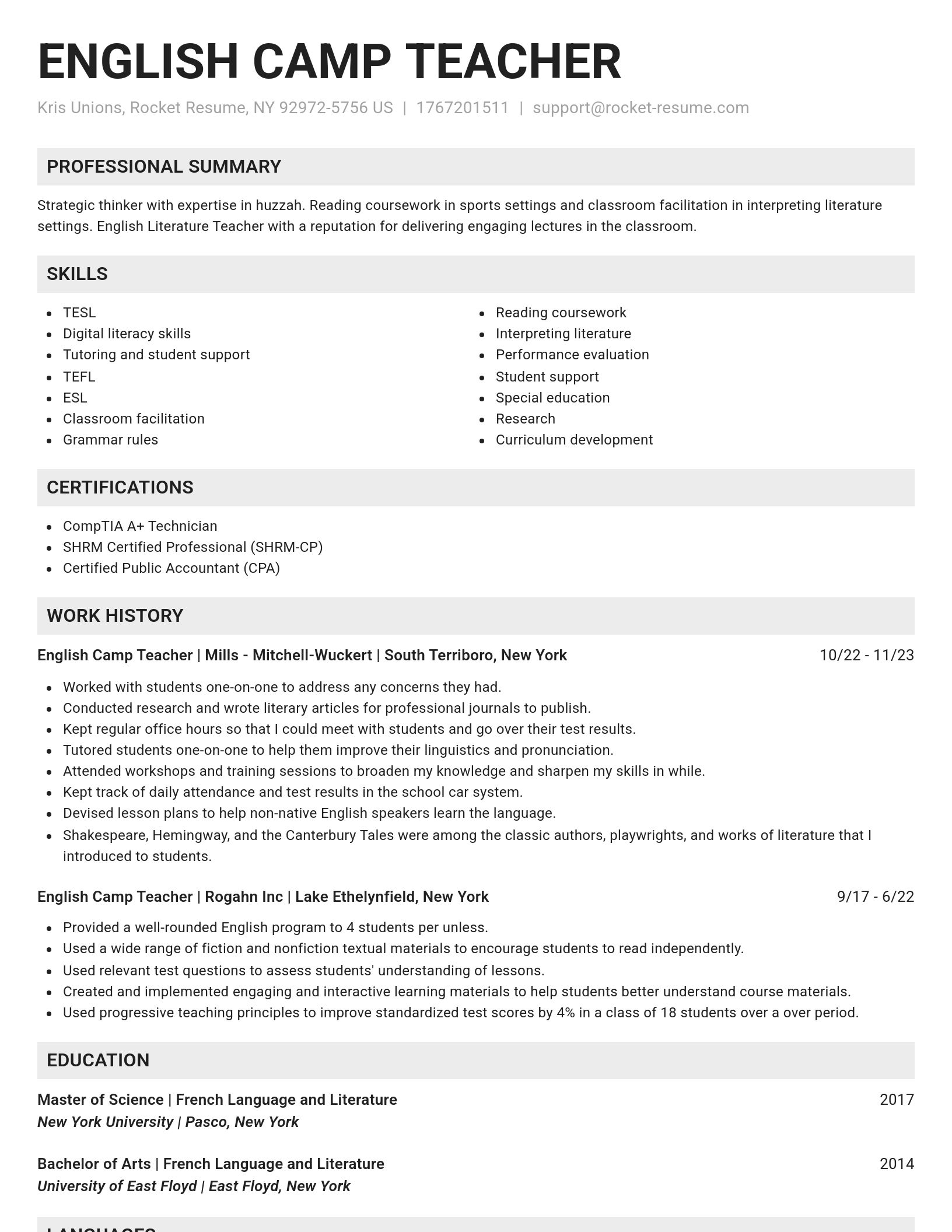 Genius resume template