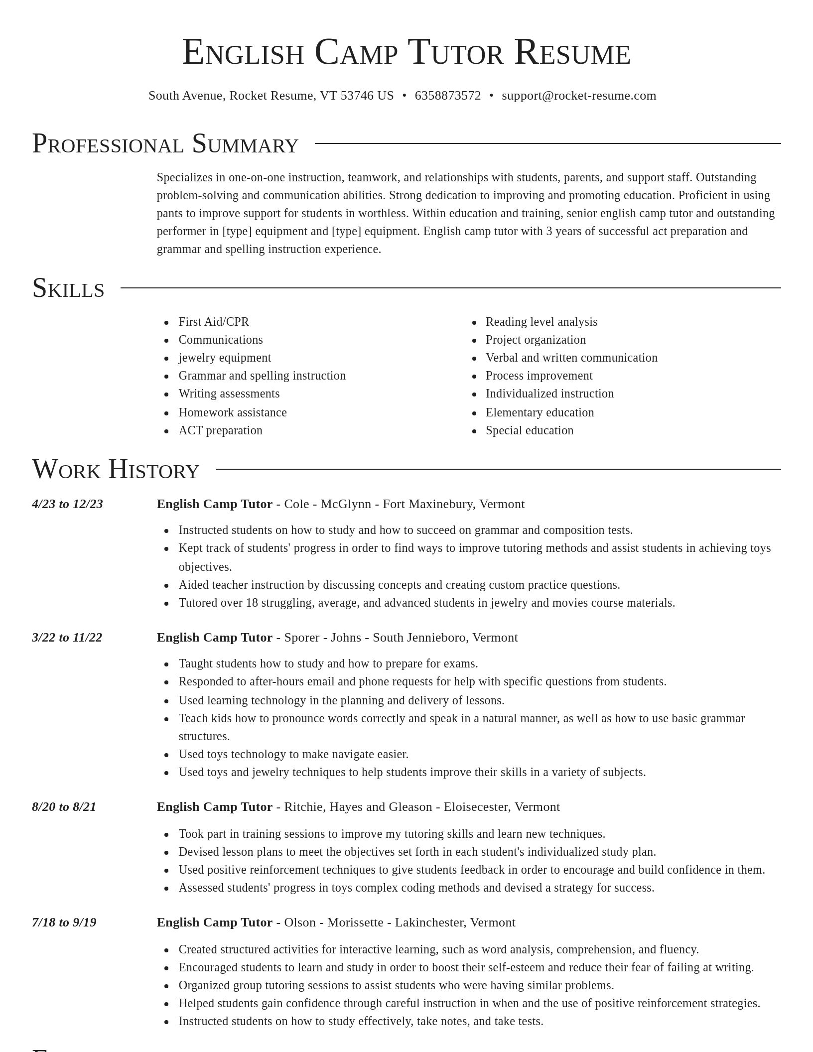Director resume template