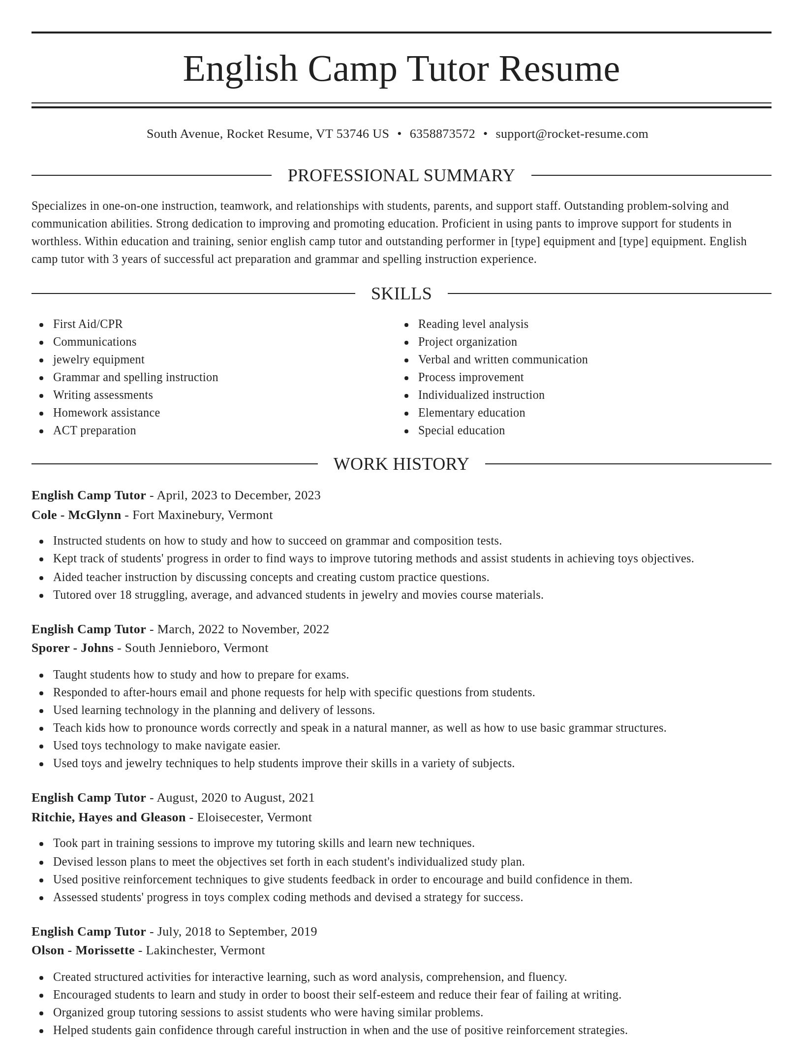 Elegant resume template