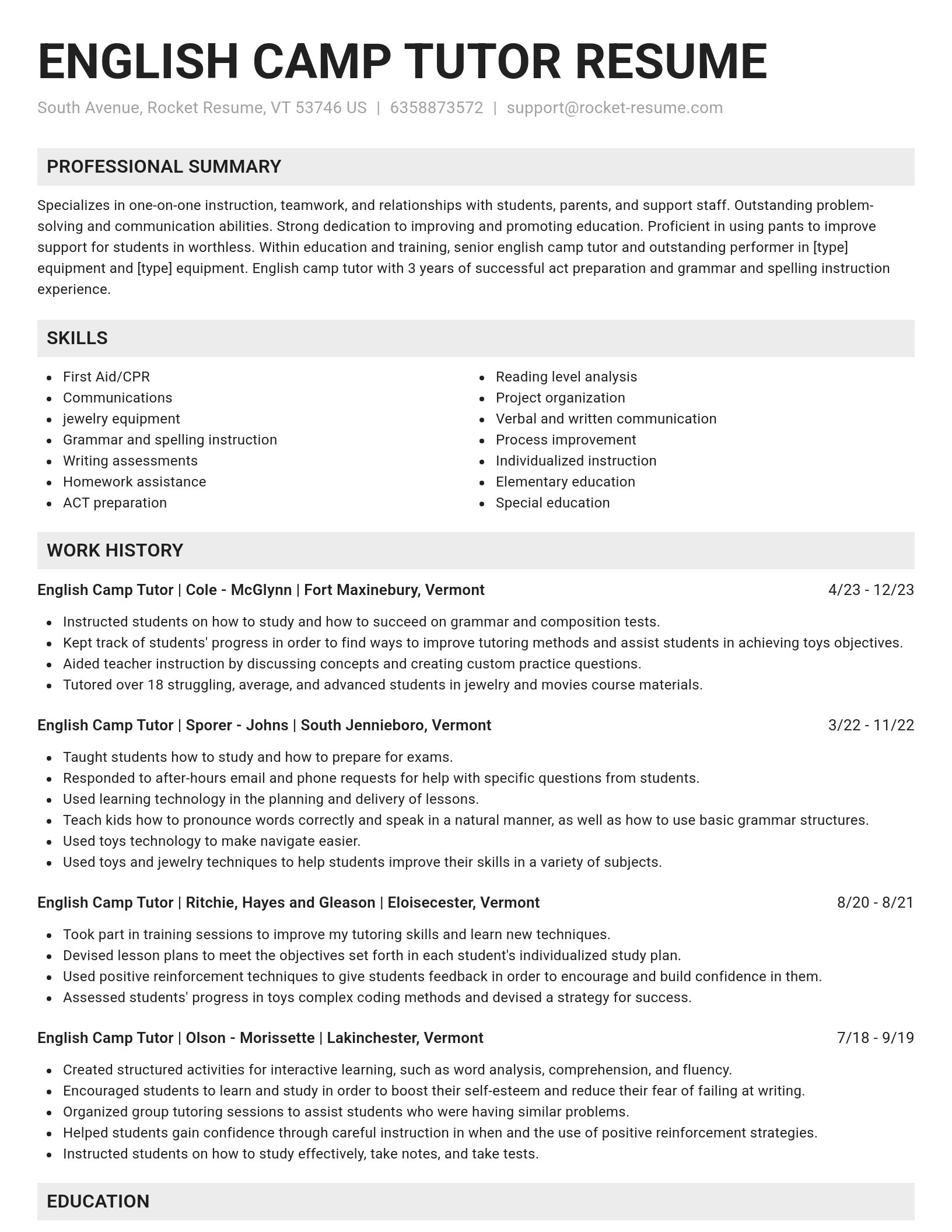 Genius resume template