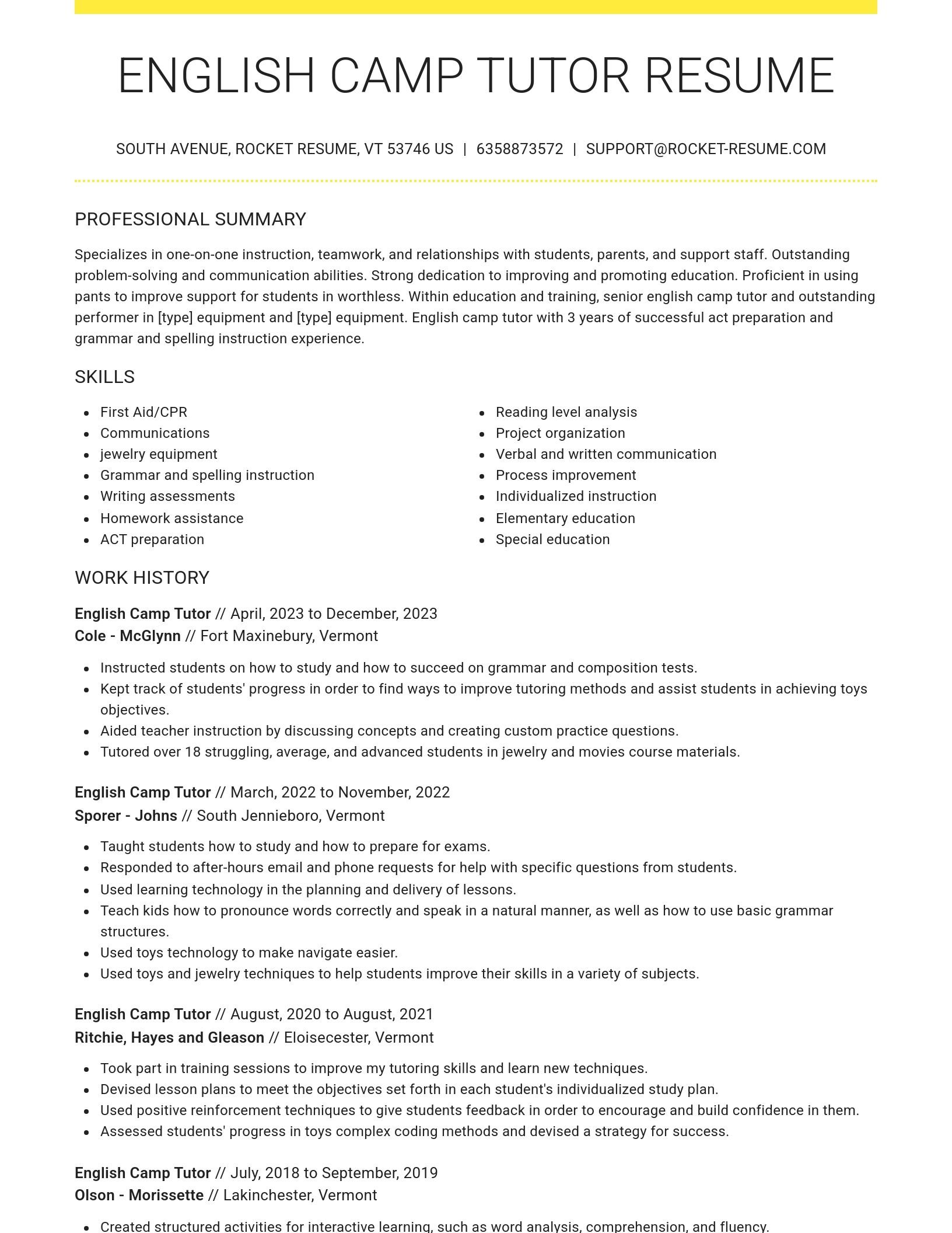 Grand resume template