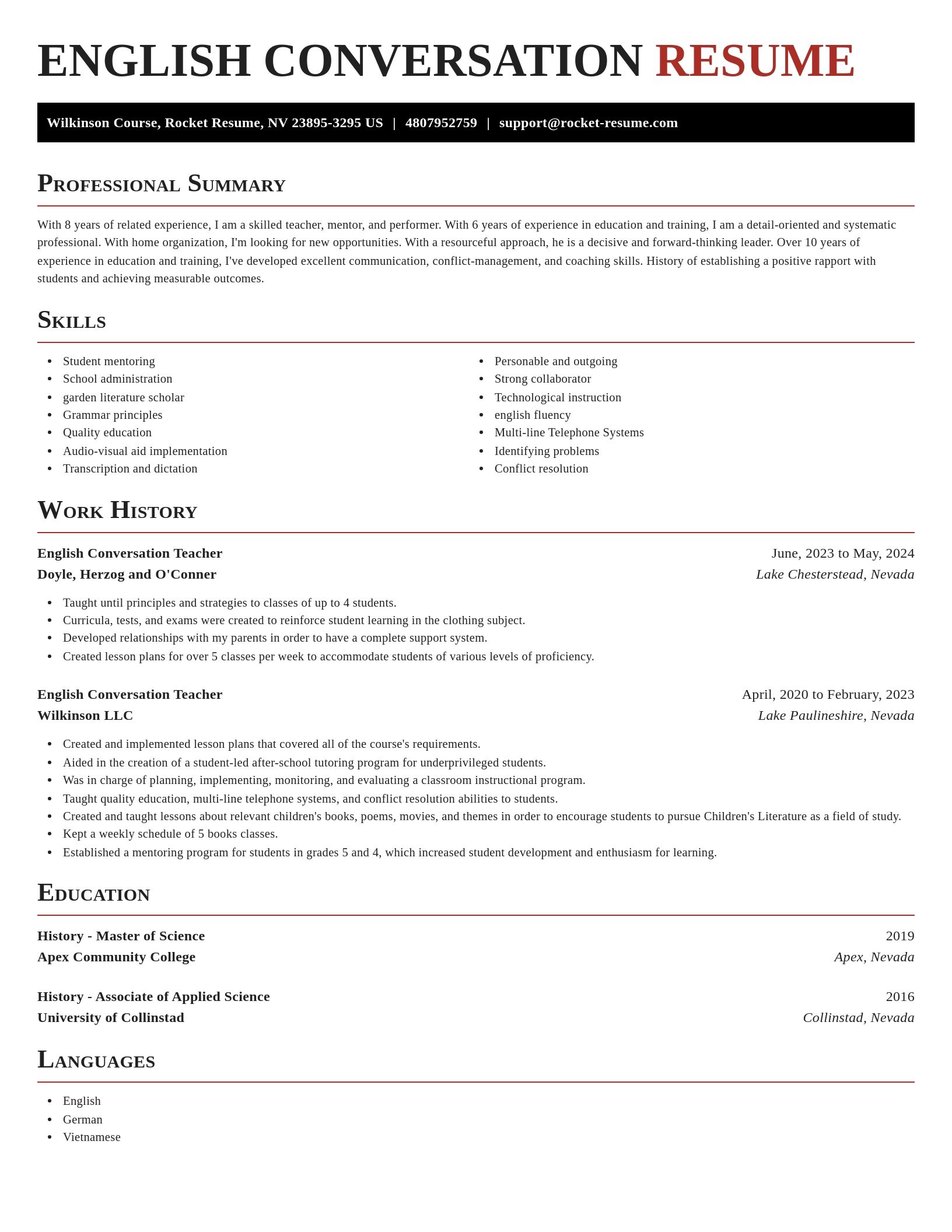 Exquisite resume template