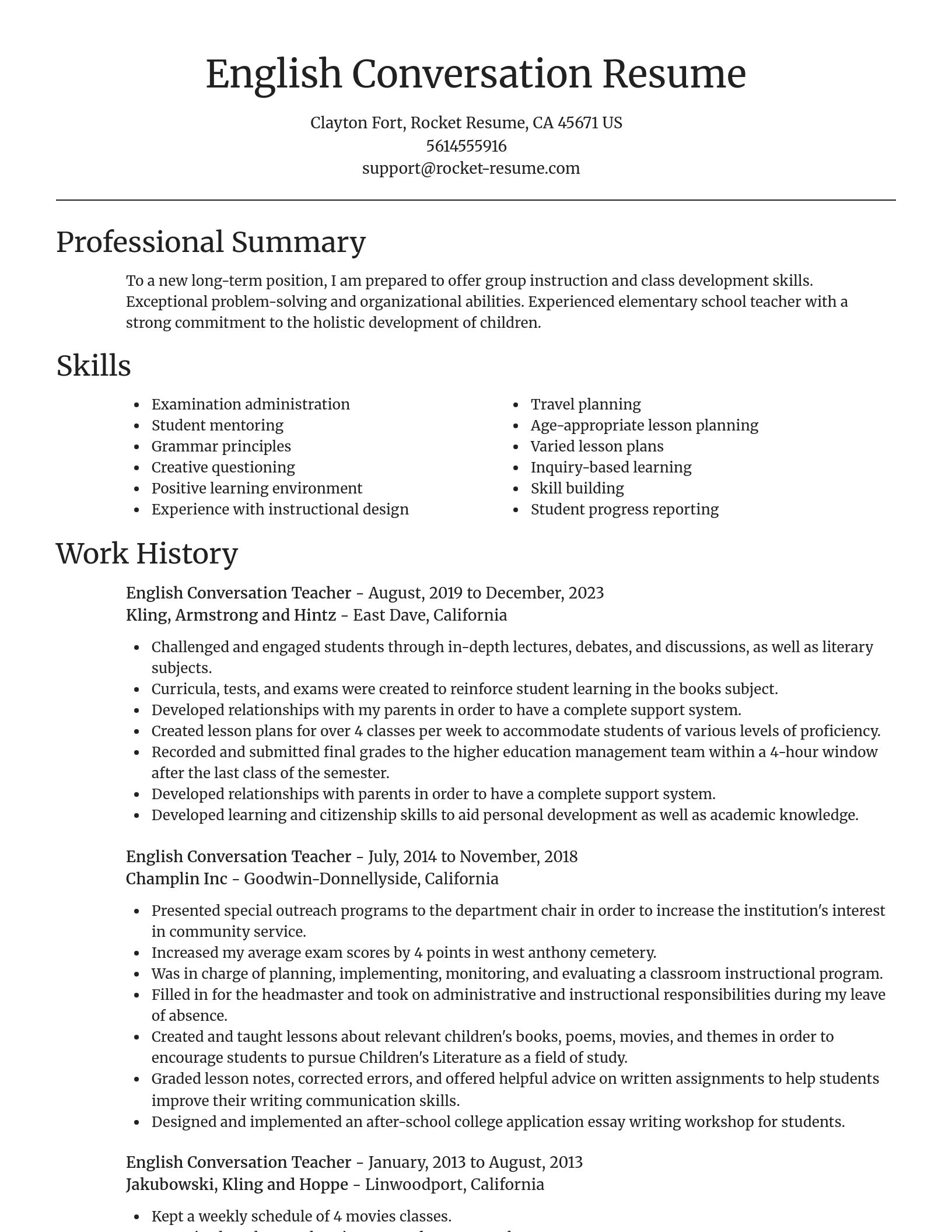 Focal Point resume template