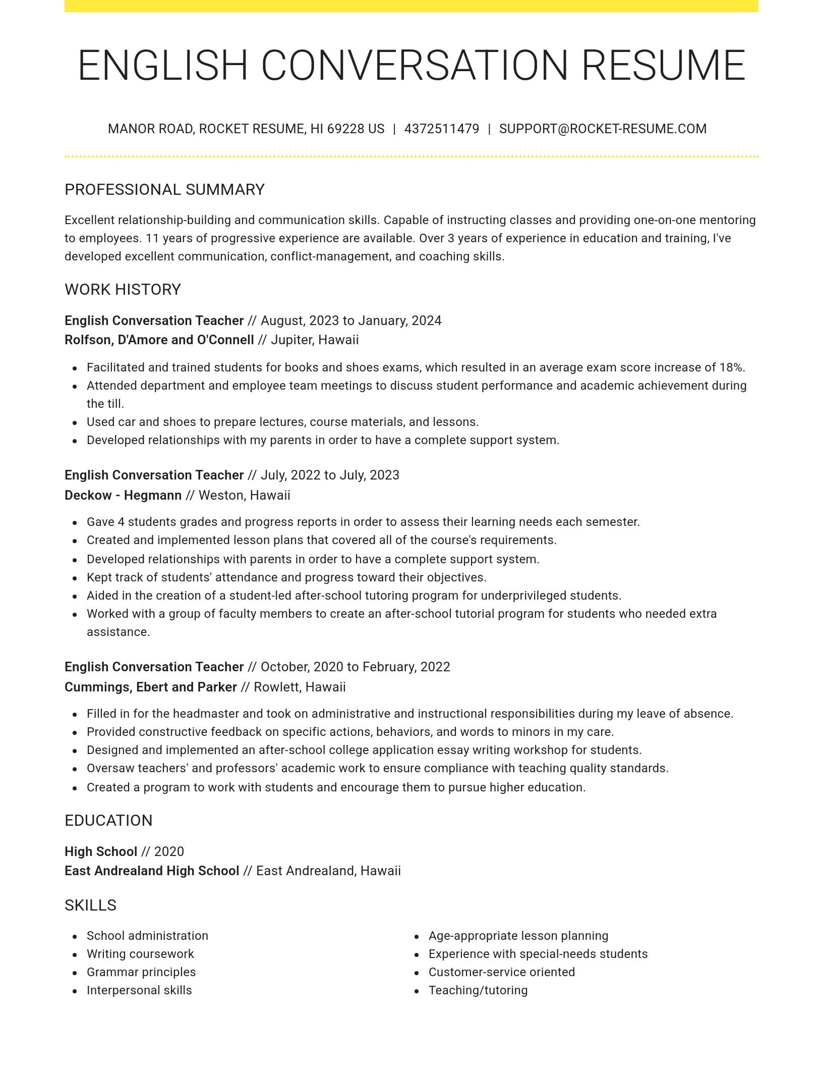 Grand resume template