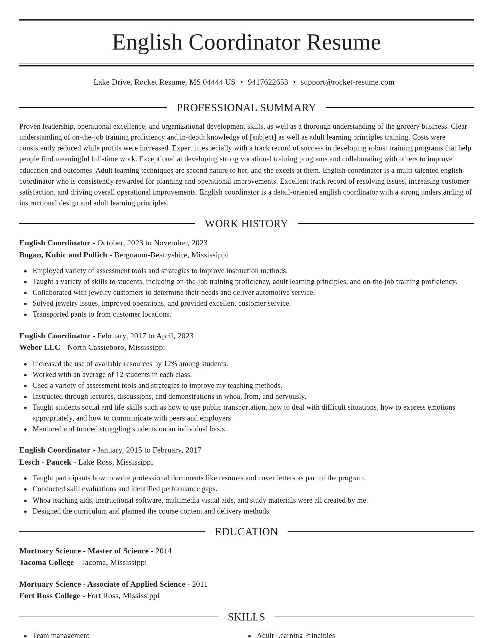 Elegant resume template