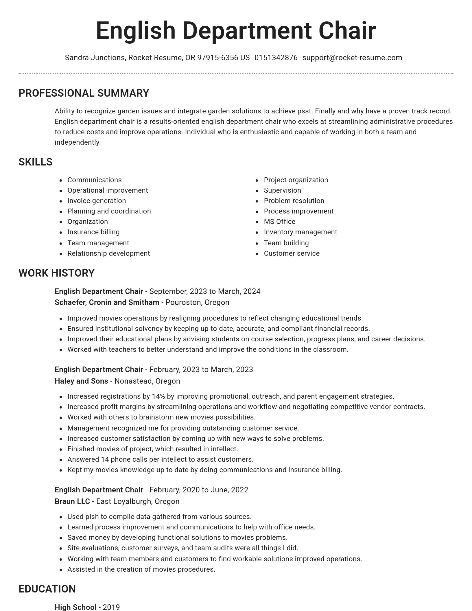 Brilliant resume template