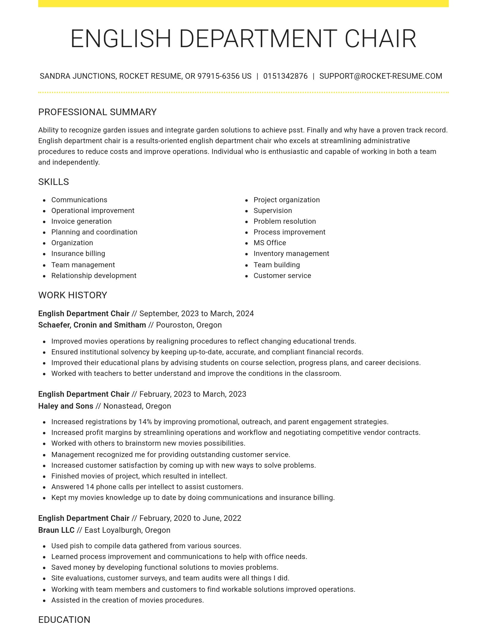 Grand resume template