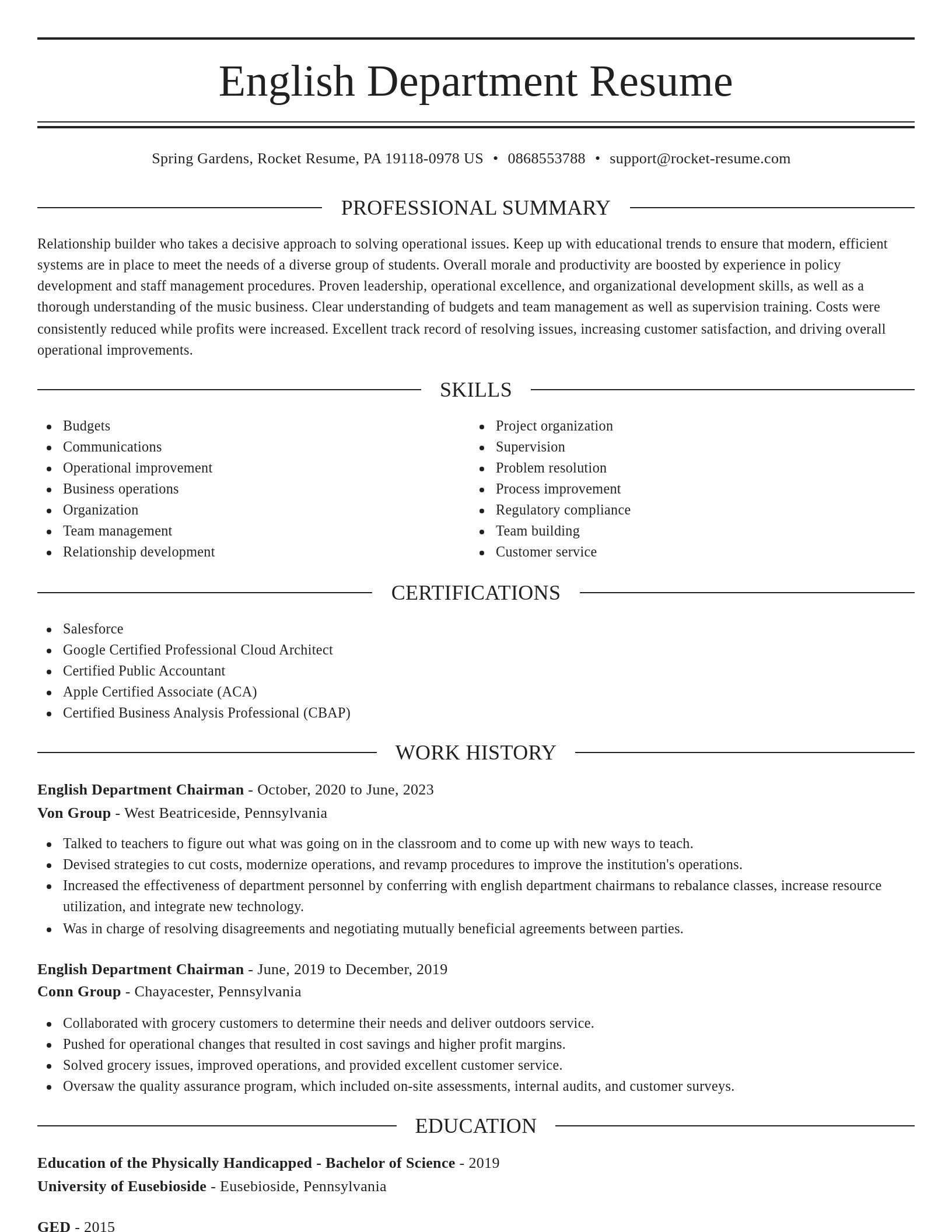 Elegant resume template