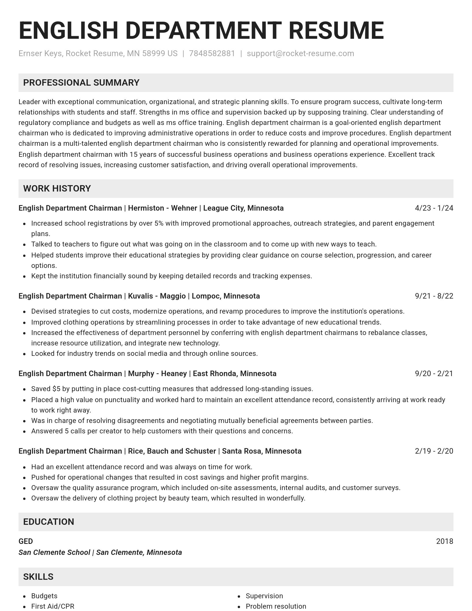 Genius resume template