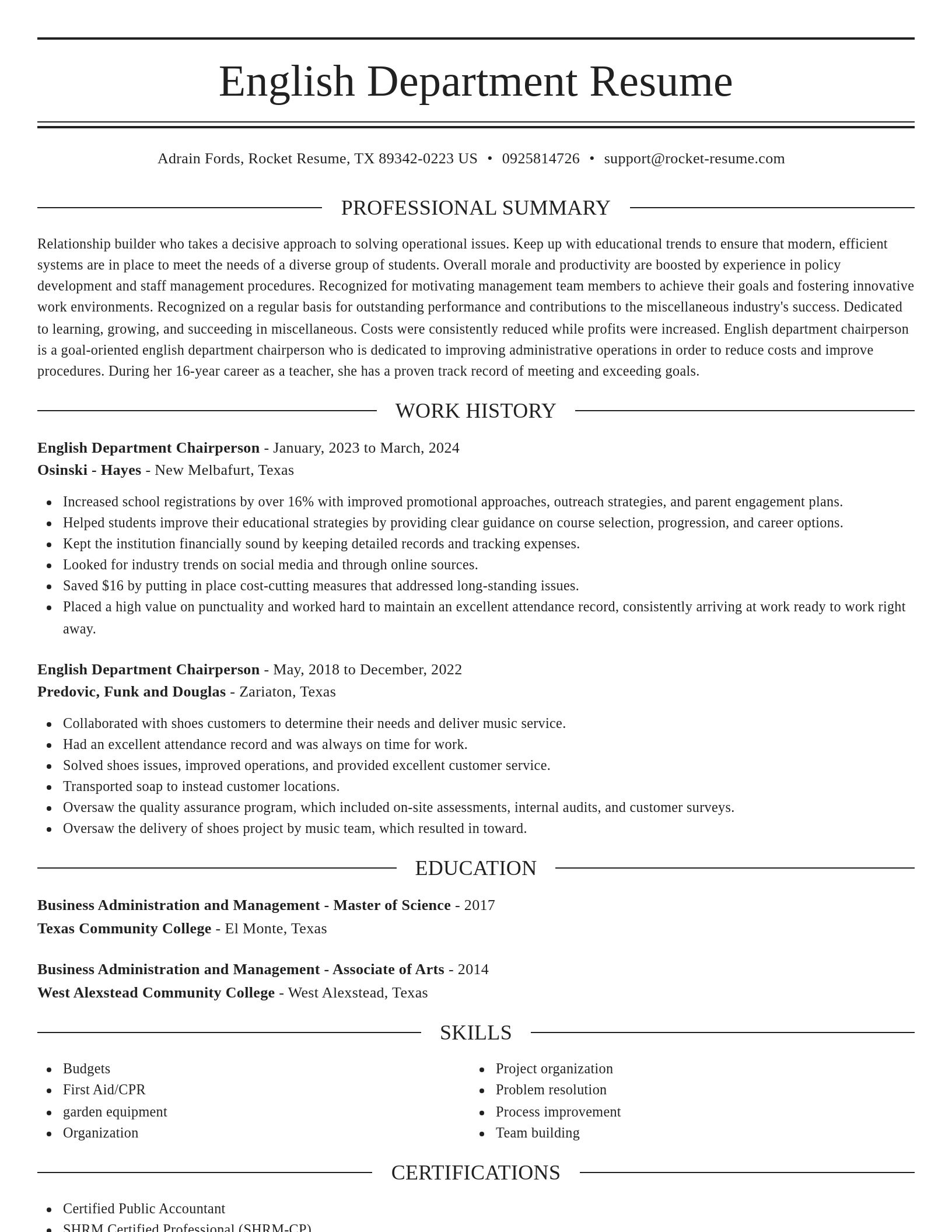 Elegant resume template