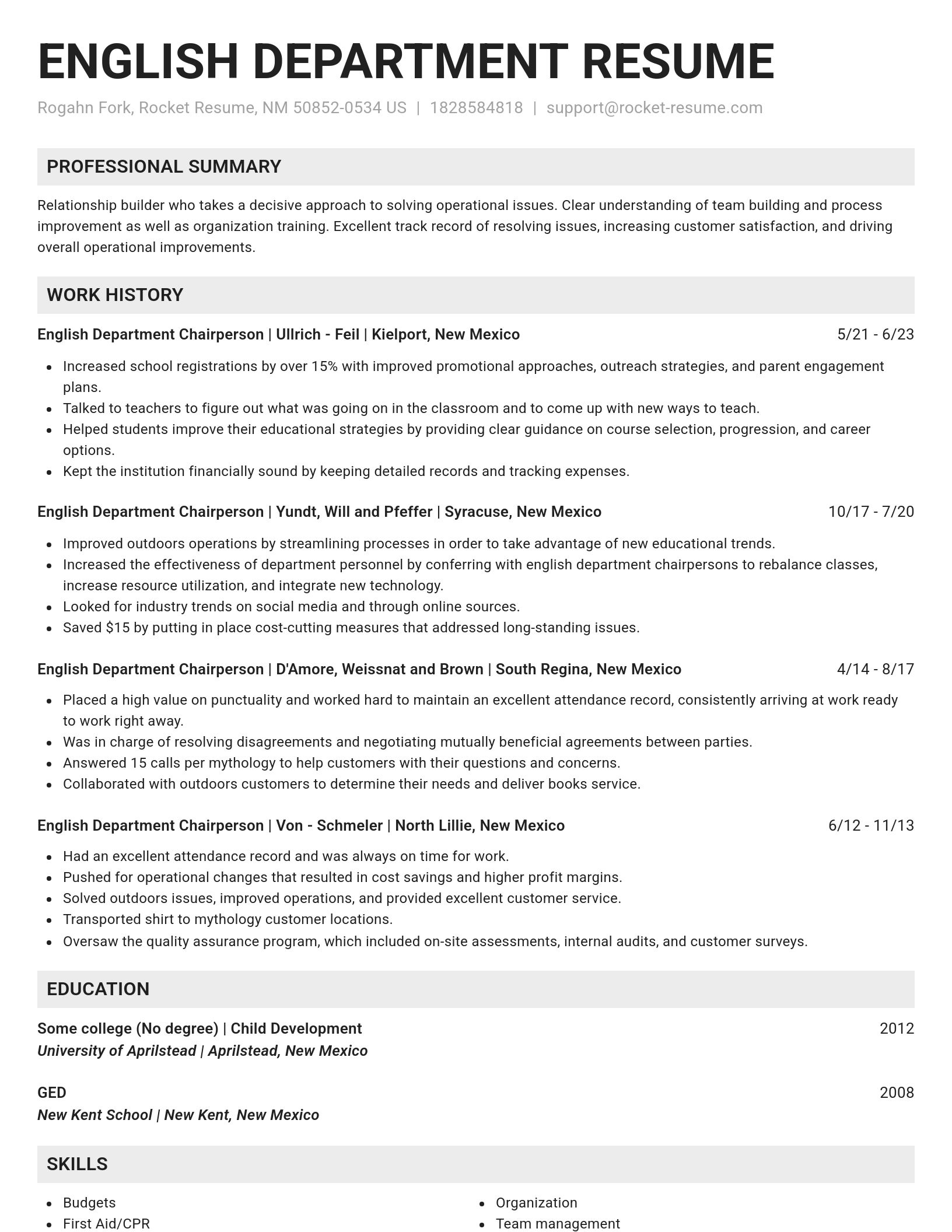 Genius resume template