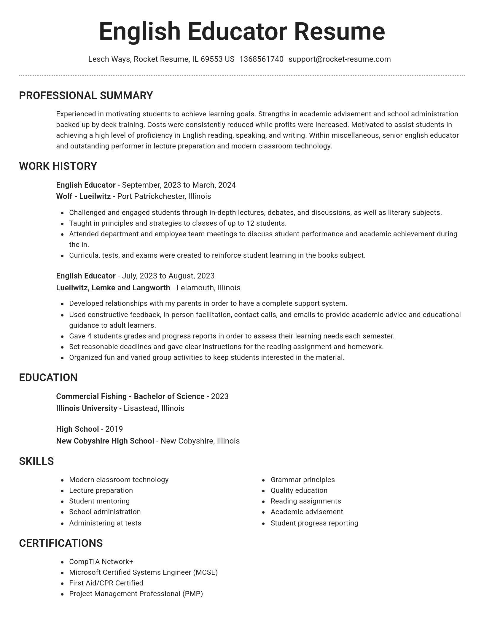 Brilliant resume template