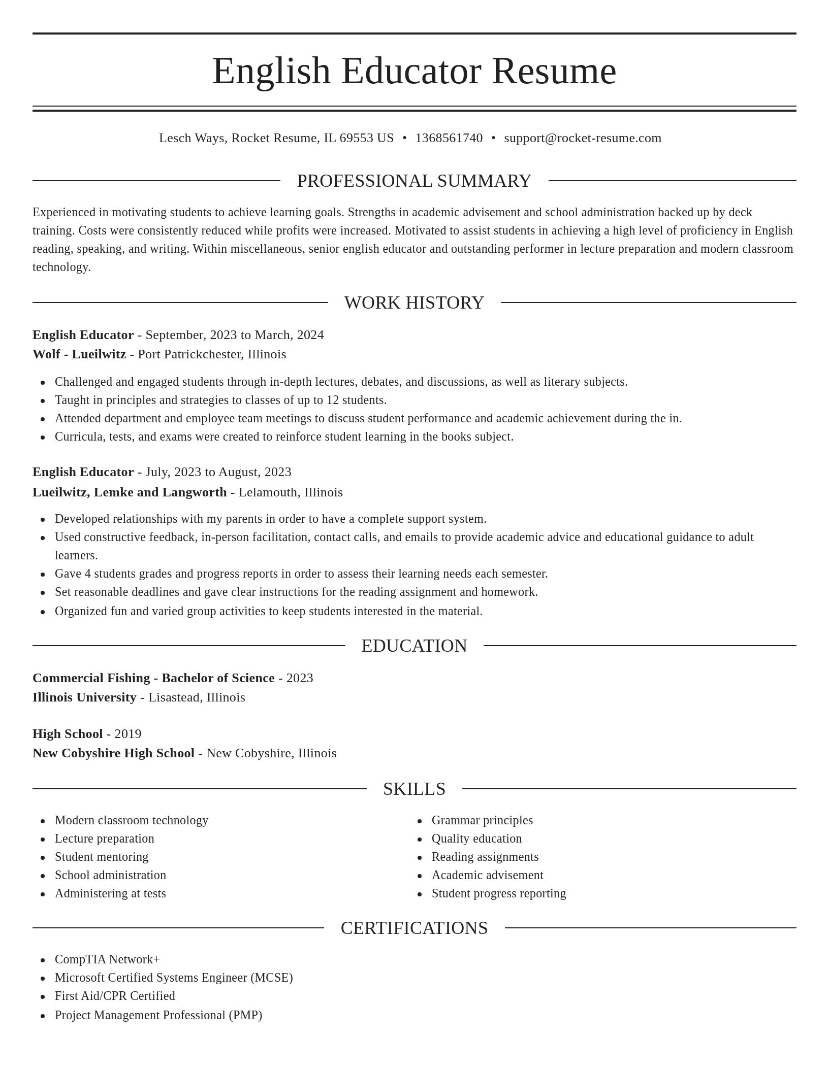 Elegant resume template