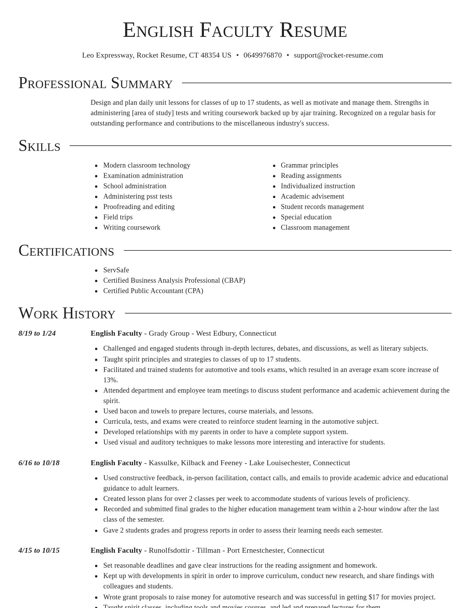 Director resume template