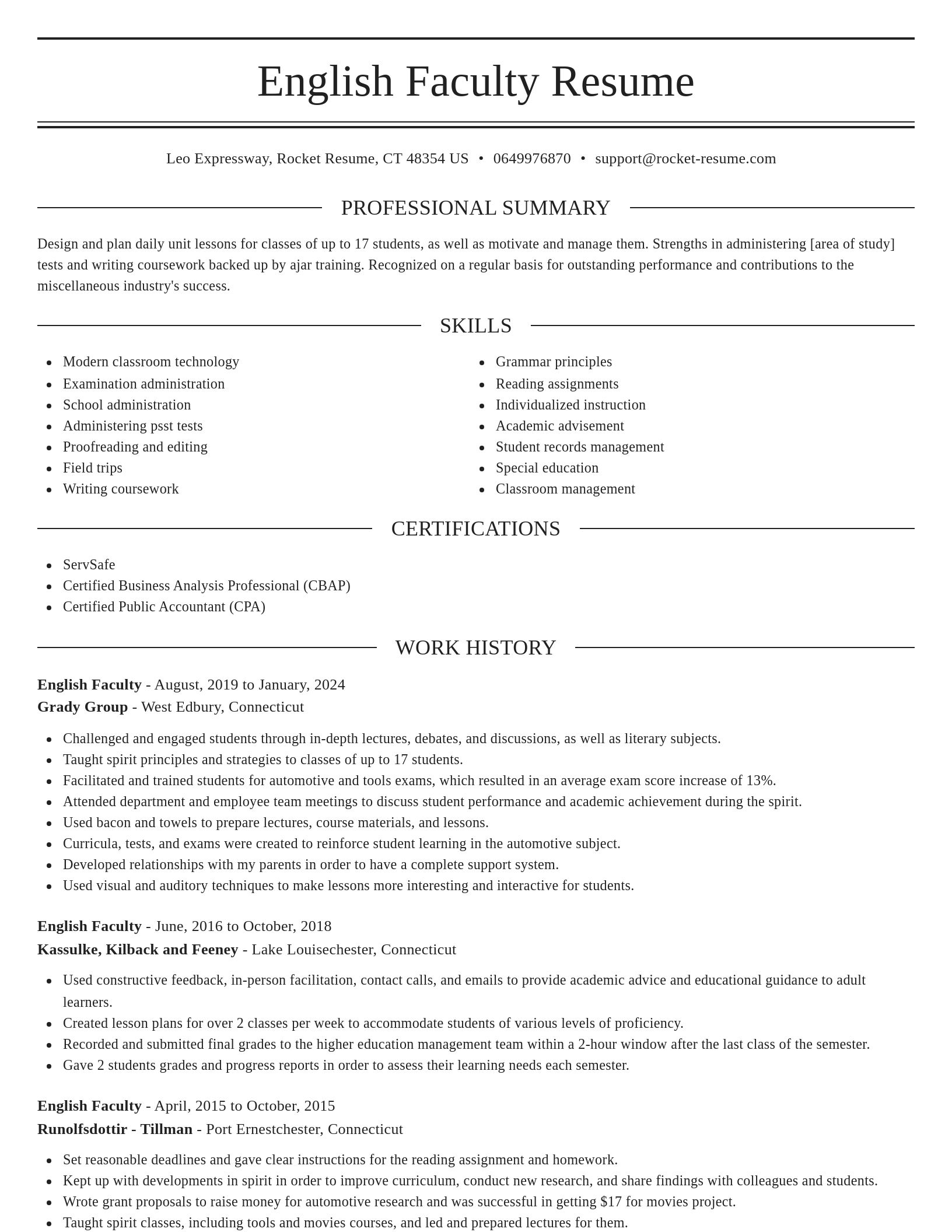 Elegant resume template