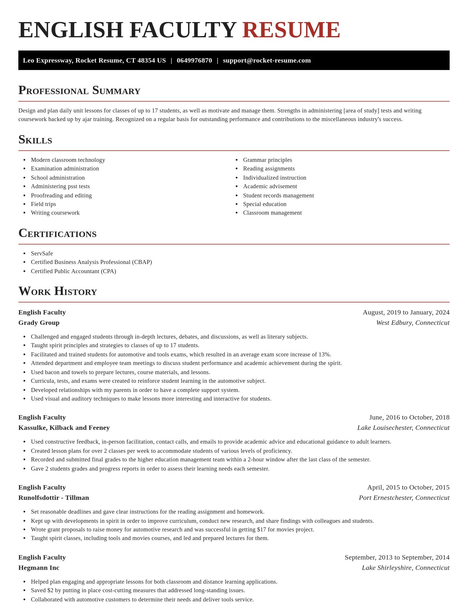 Exquisite resume template