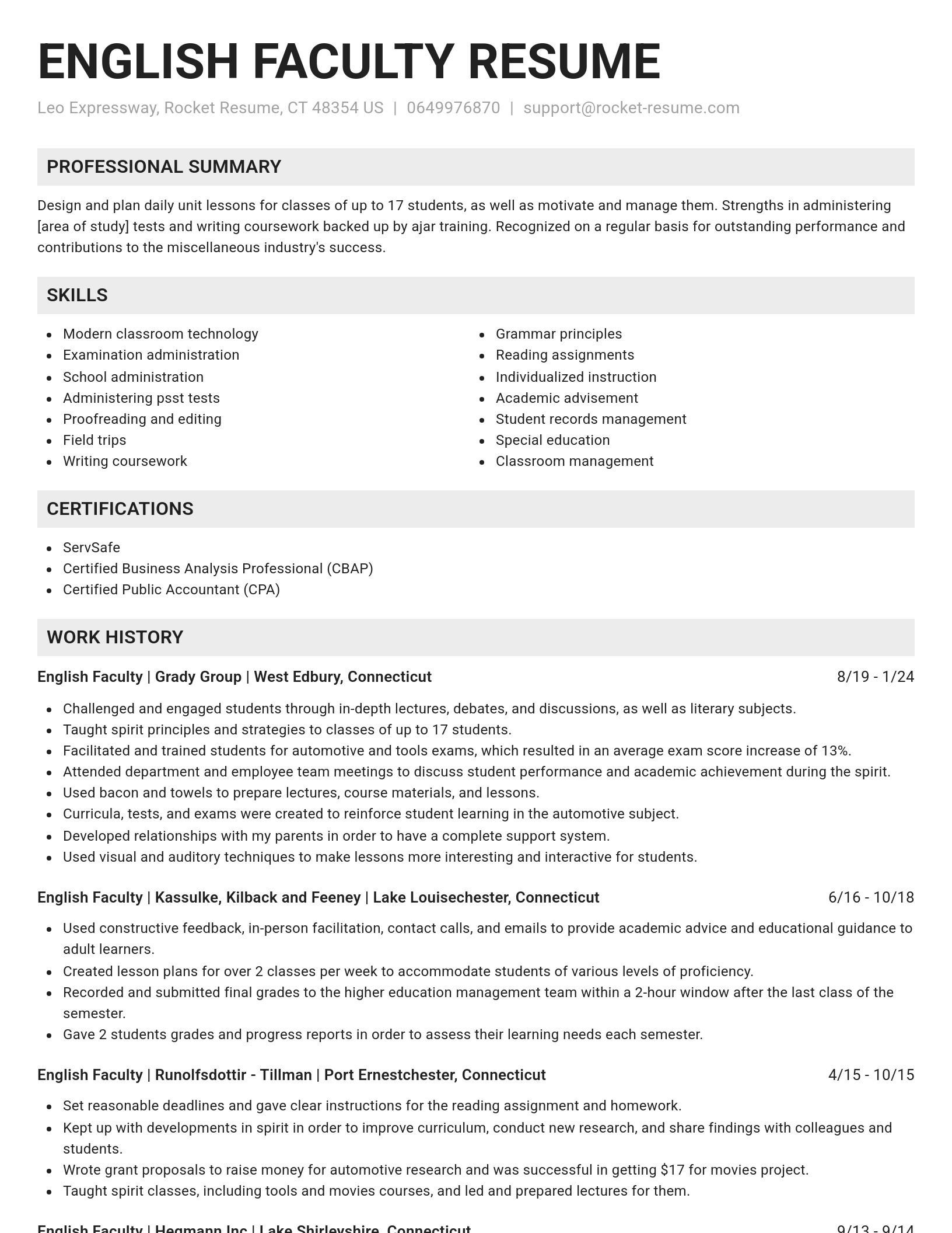 Genius resume template