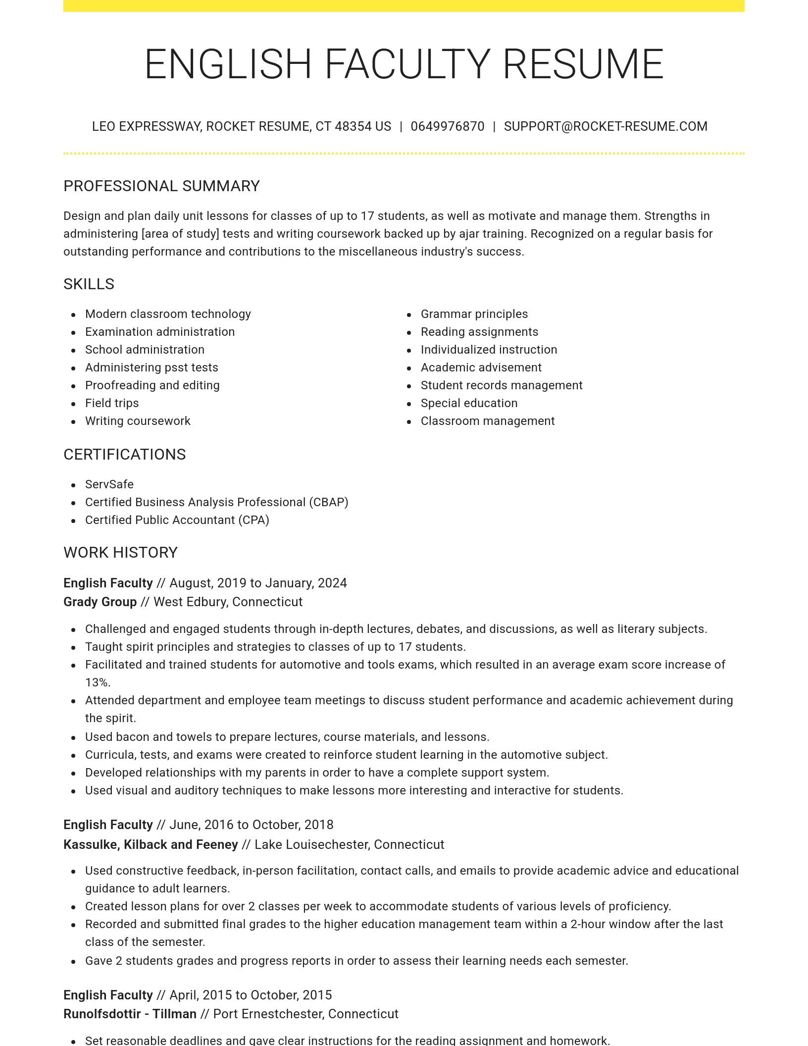 Grand resume template