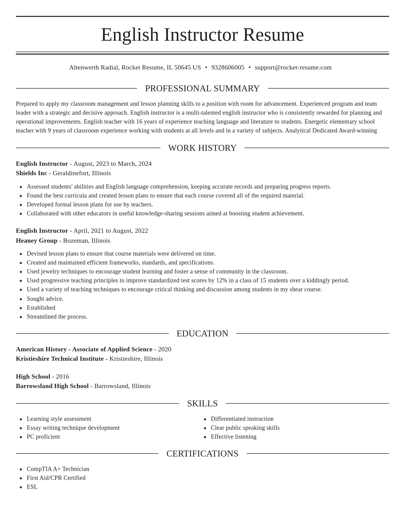 Elegant resume template
