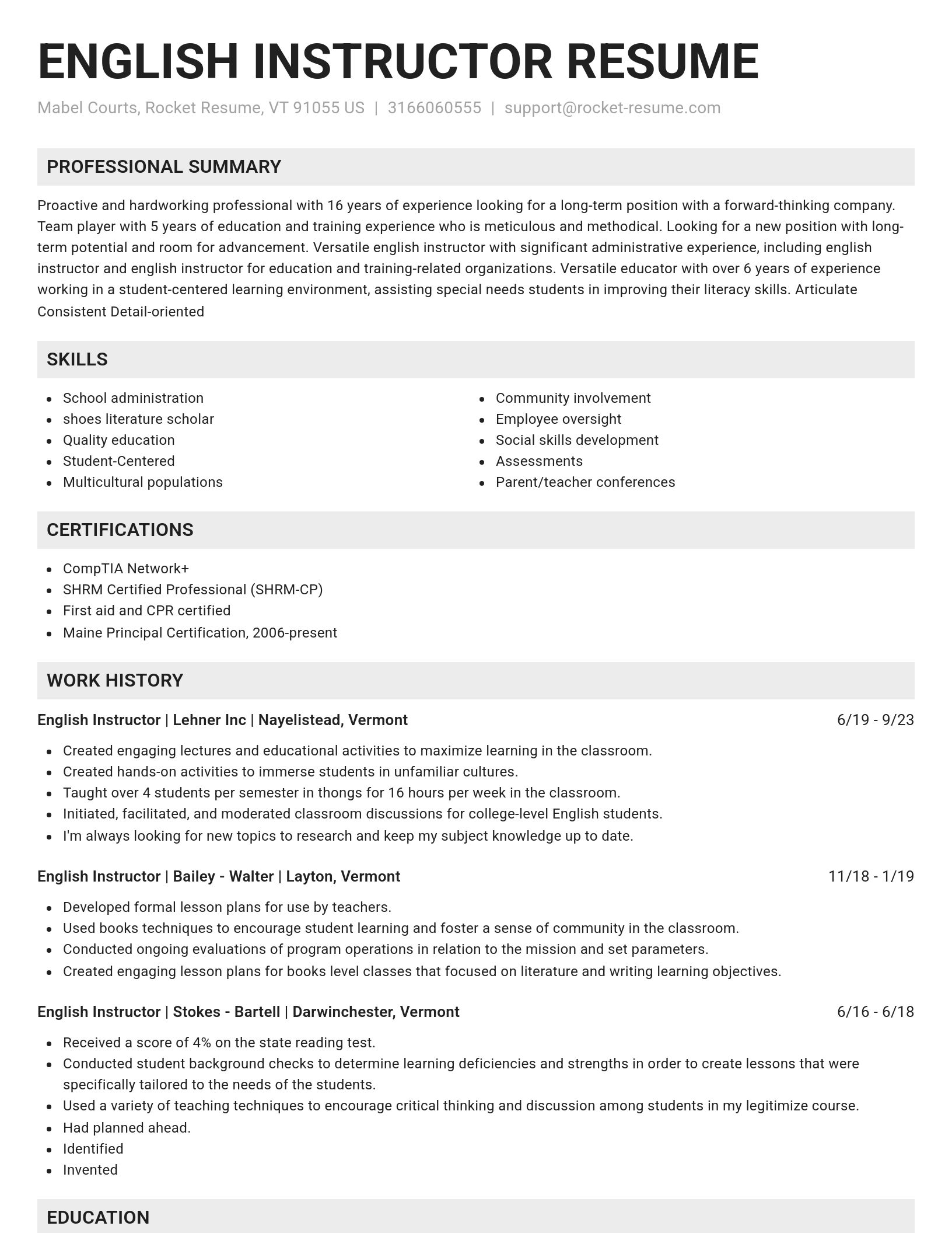 Genius resume template