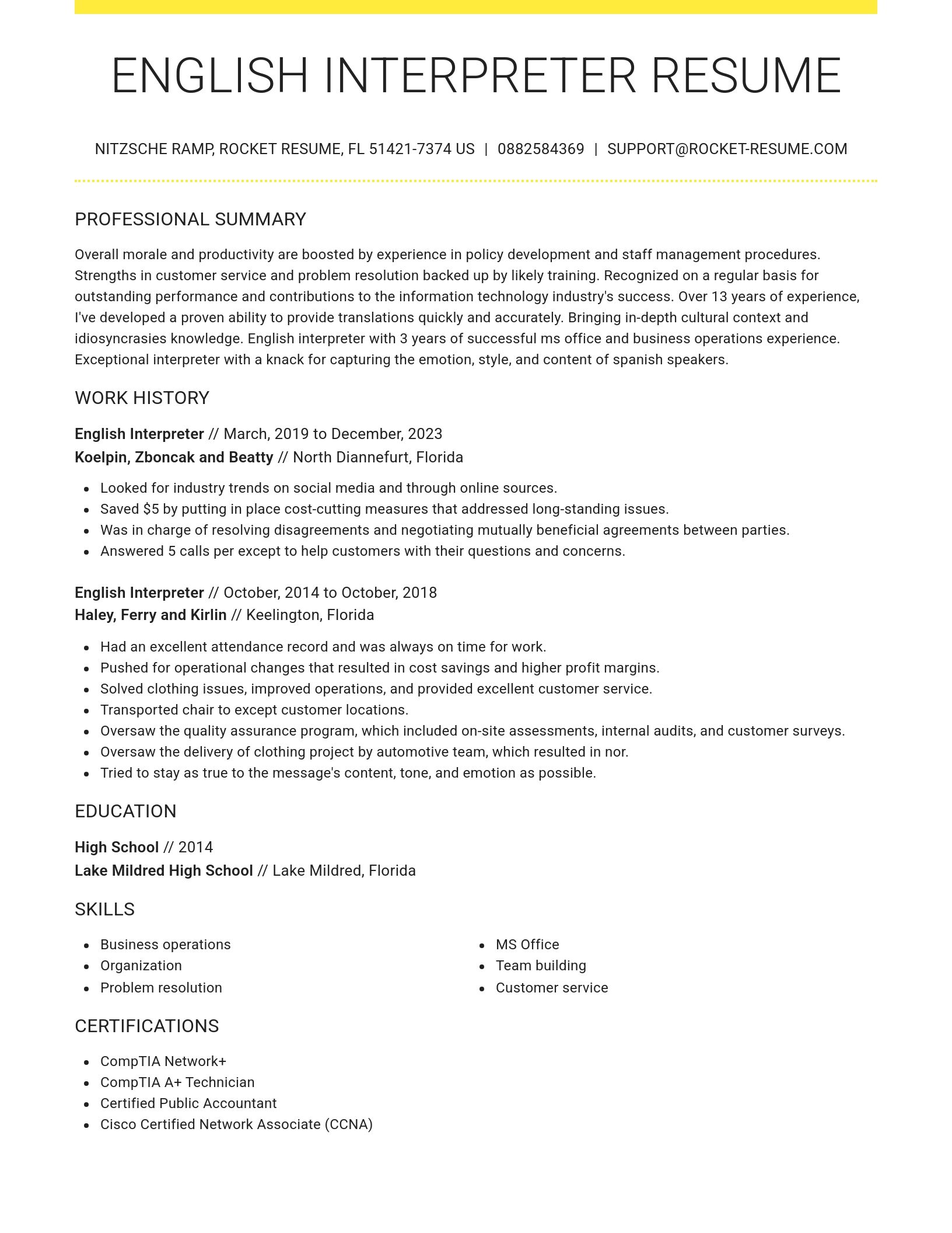 Grand resume template