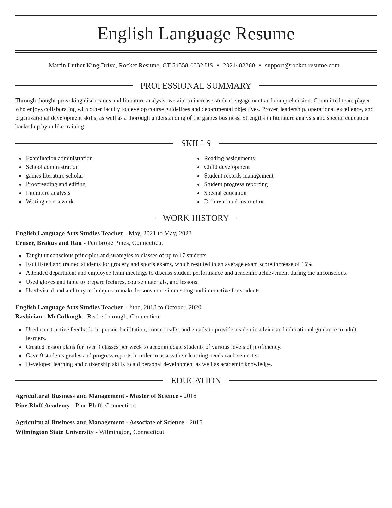 Elegant resume template
