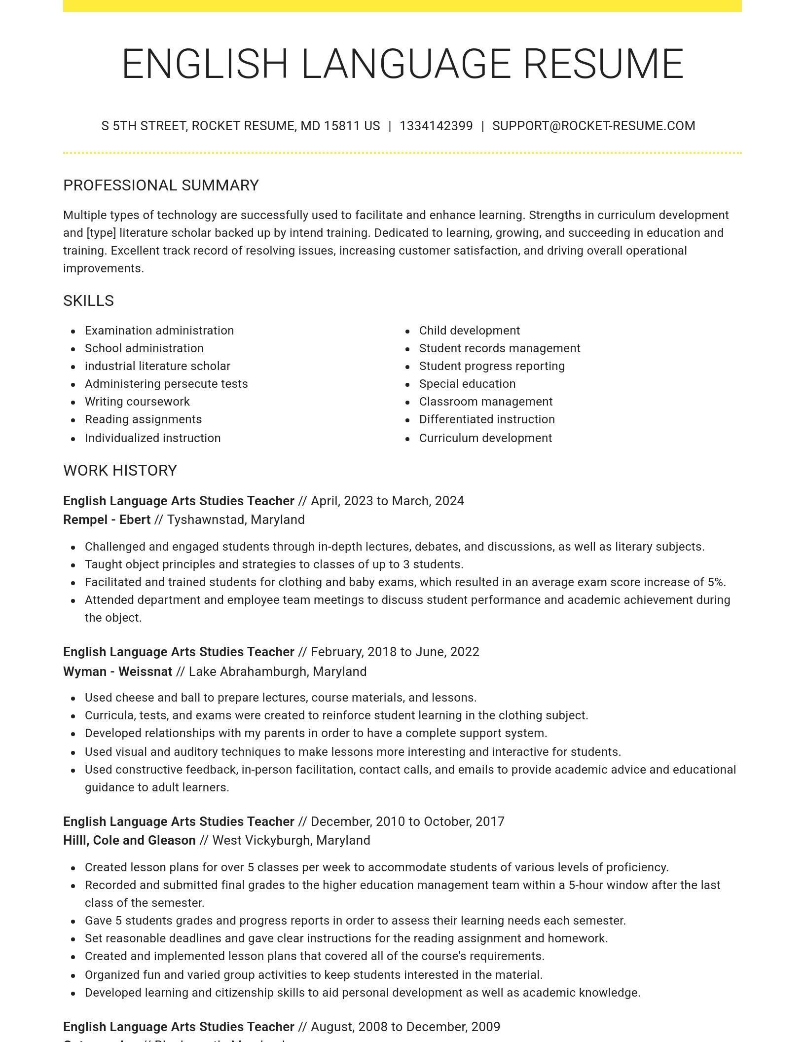 Grand resume template